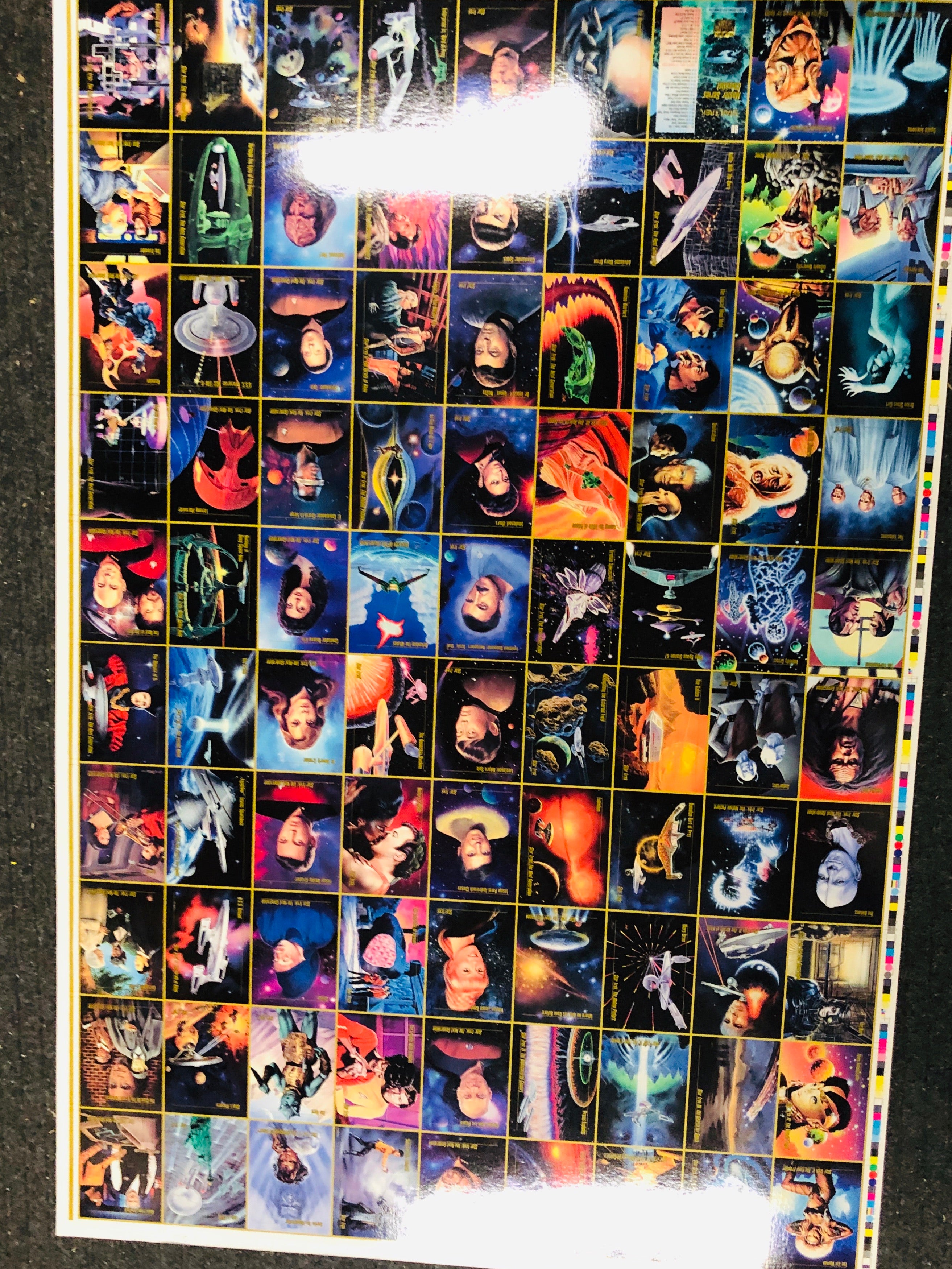 Star Trek Next Generations Masterpiece uncut card sheet 1990s