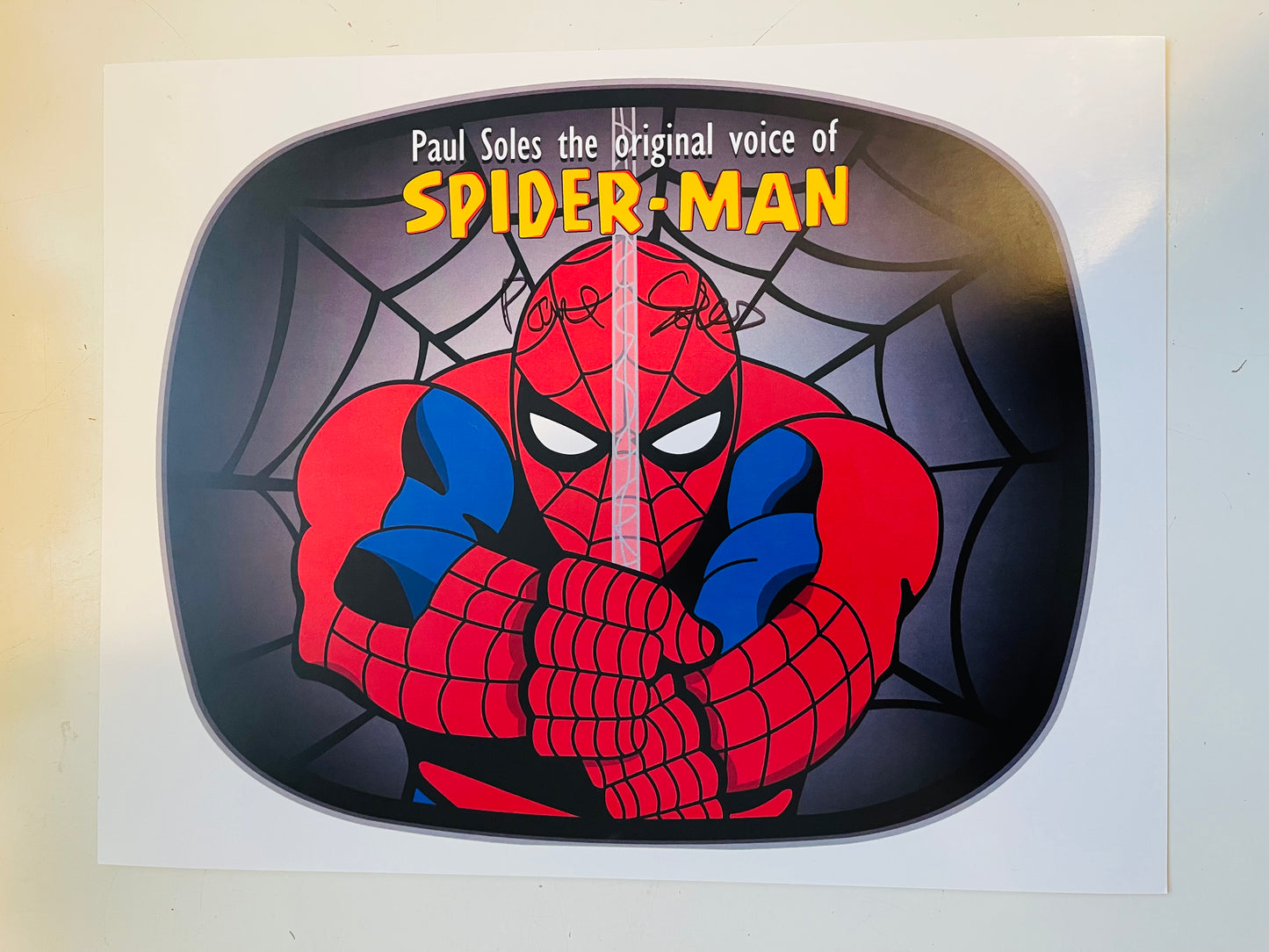 Spider-Man cartoon Paul Soles voice actor rare autograph 8x10 photo with COA