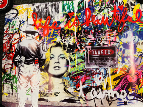 Life is Beautiful Mr. Brainwash Art Basel limited edition poster 2011