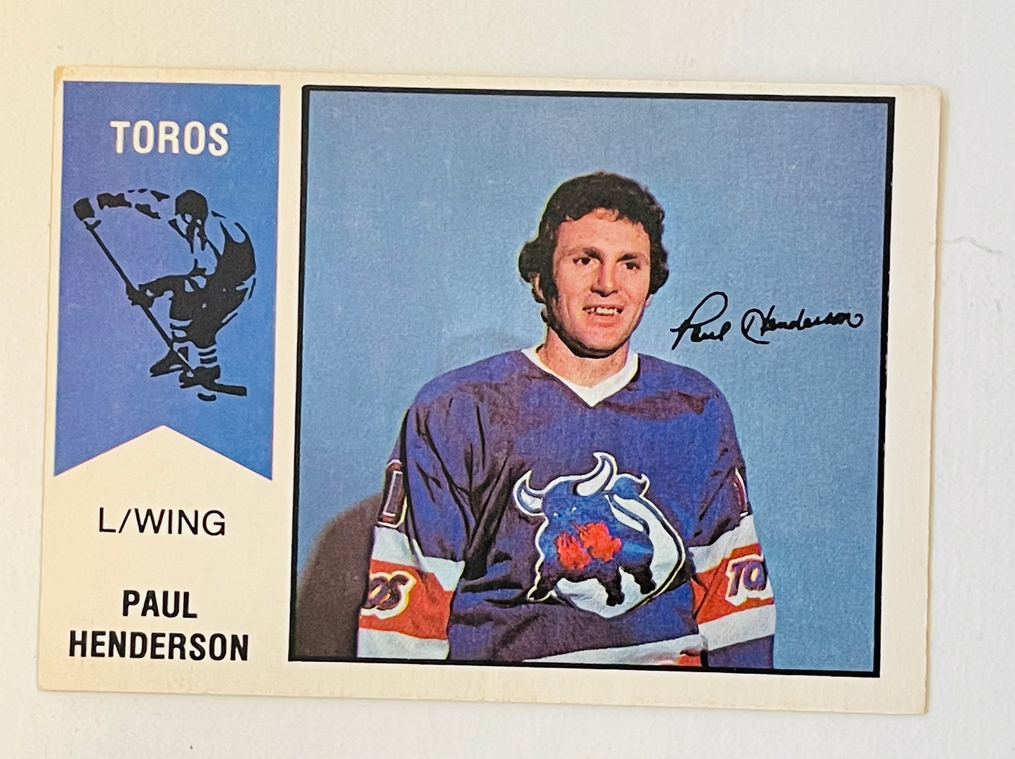 Paul Henderson WHA hockey card 1974/75