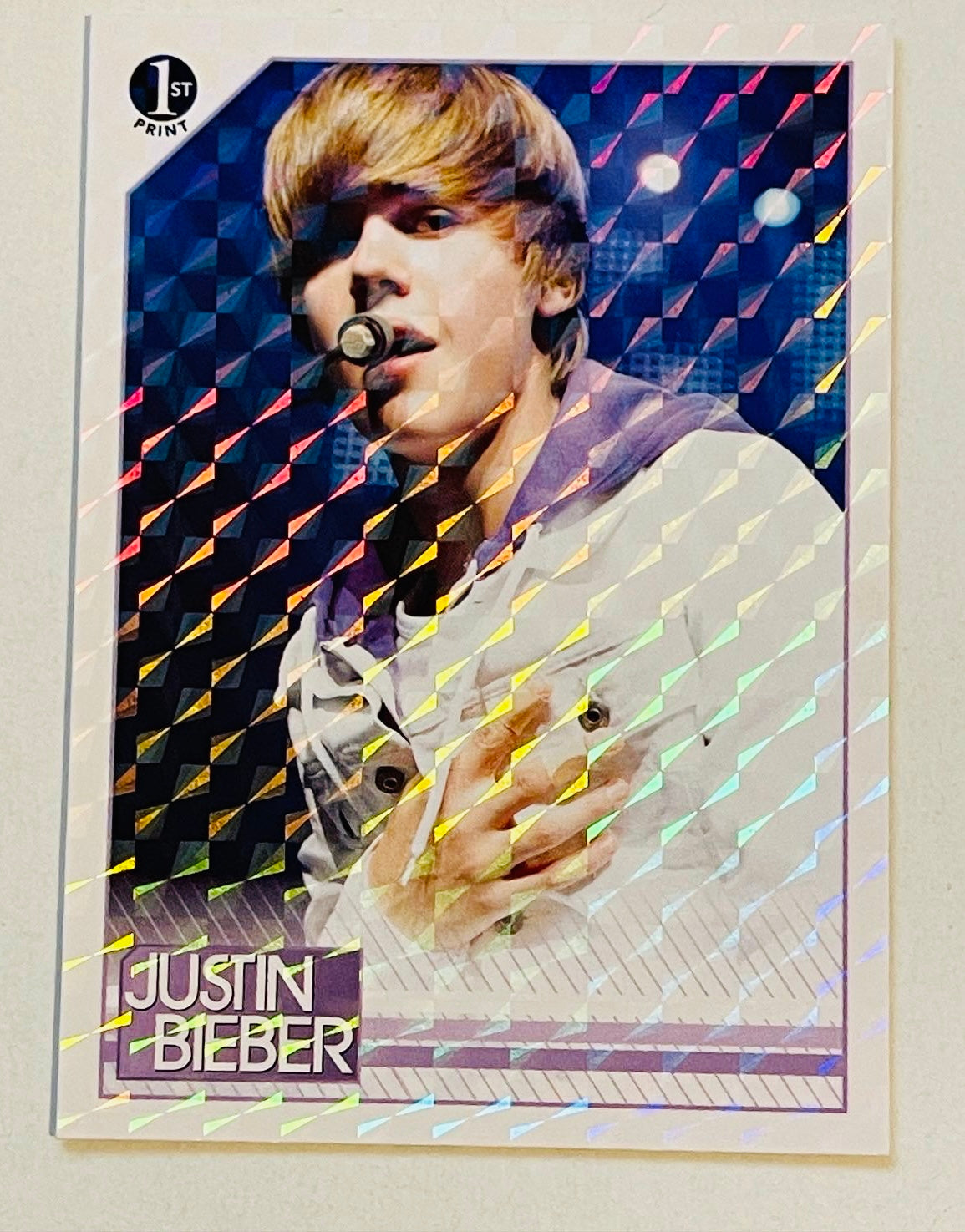 Justin Bieber rare foil Parallel insert card 2010