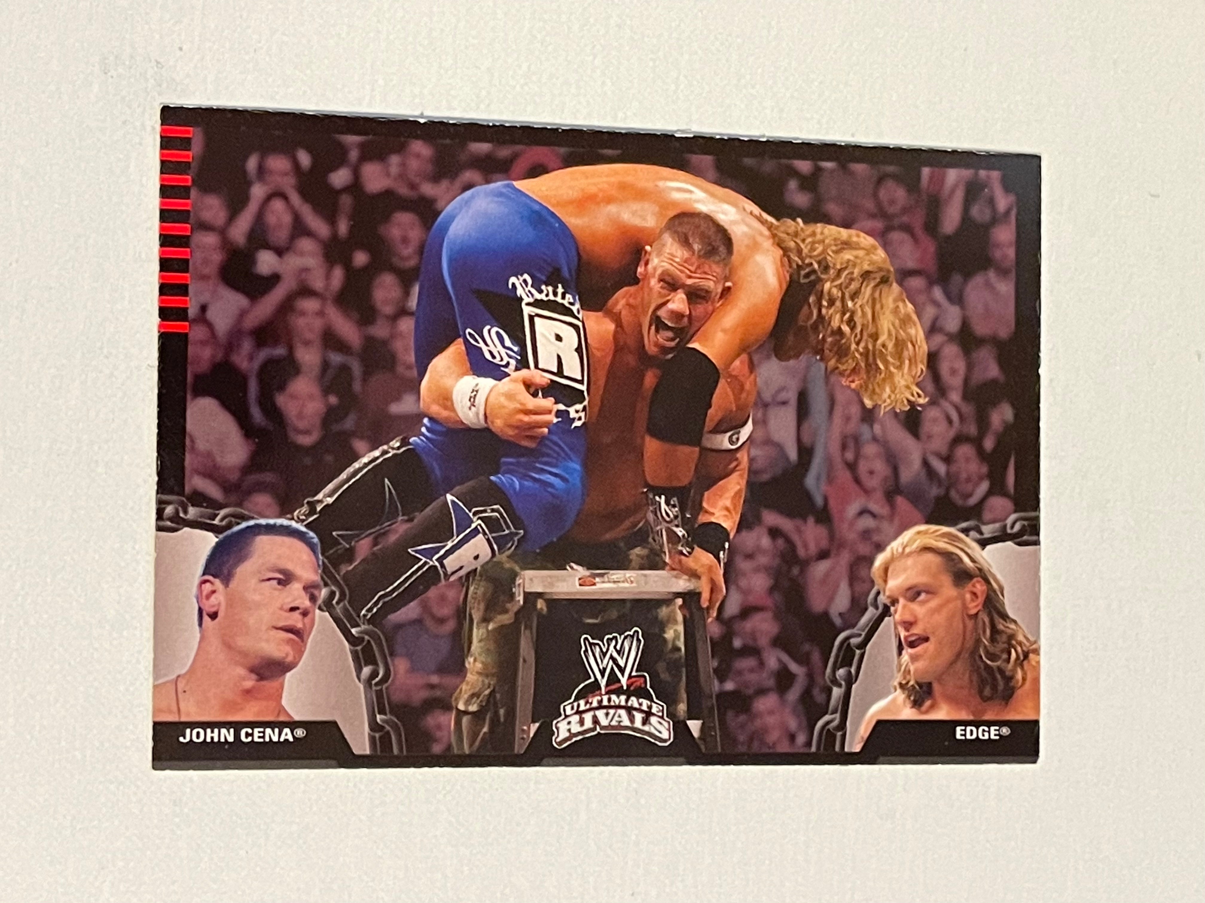 WWF wresting John Cena and Edge promo card 2008