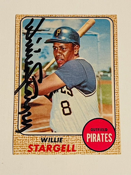 Willie Stargell Topps baseball autograph card 1968