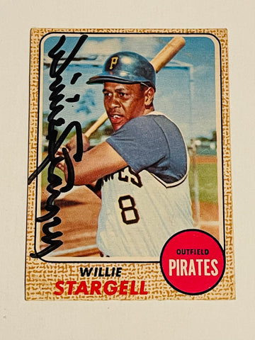 Willie Stargell Topps baseball autograph card 1968 – Fastball Collectibles