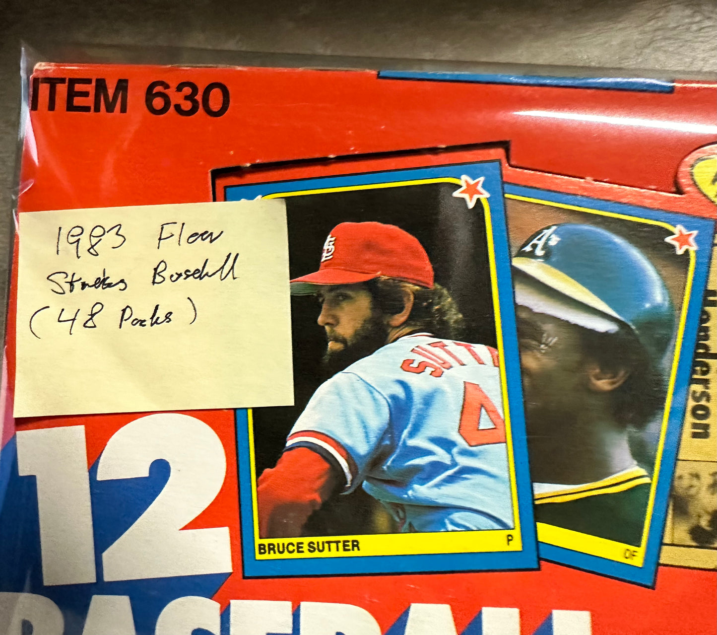 1983 Fleer baseball stickers 48 packs box