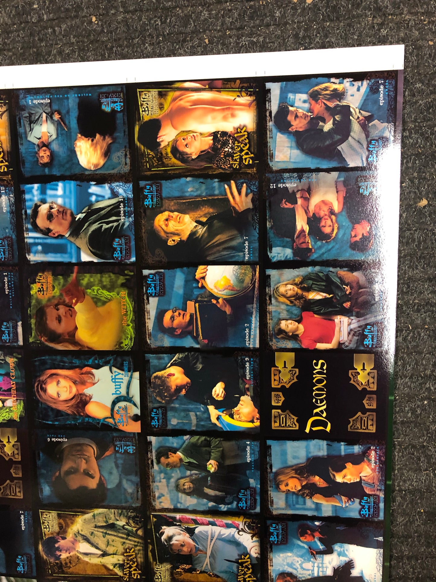 Buffy the Vampire Slayer series 1 uncut card sheet set 1990