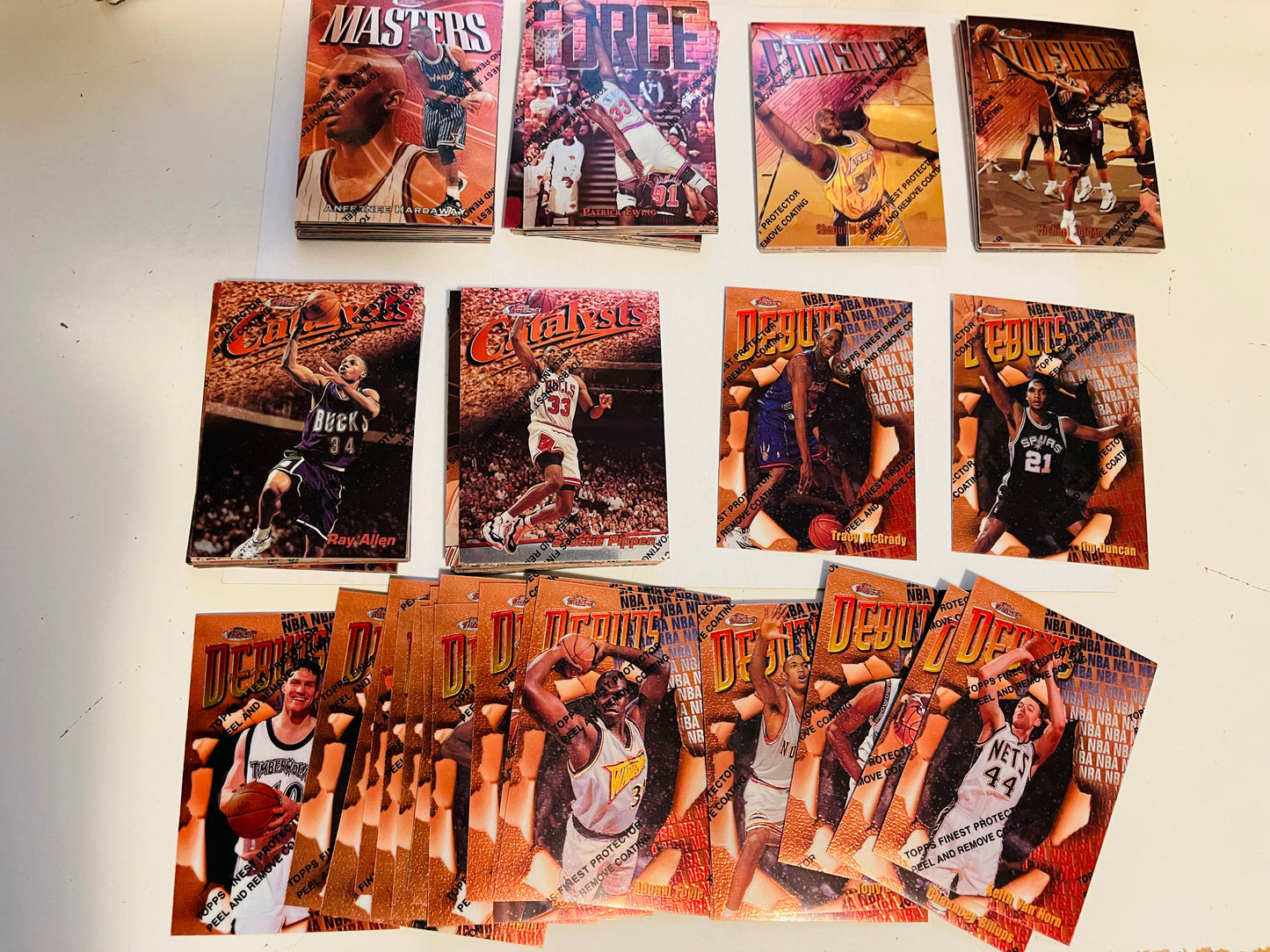 1997/98 Topps Finest basketball series 1 cards set with all the rookies