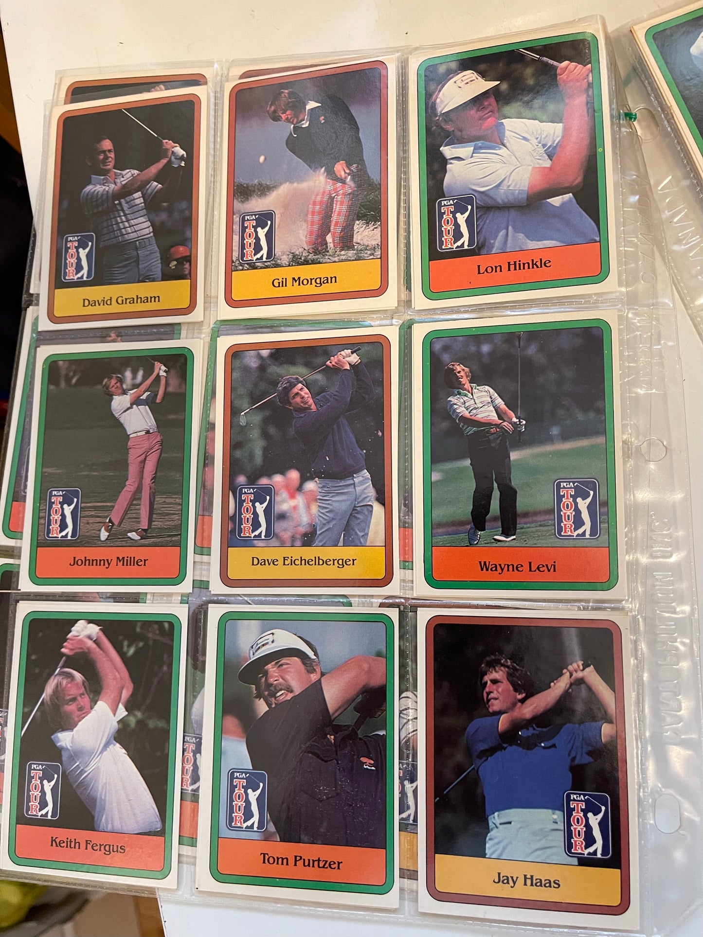 PGA Golf rare high grade first series complete cards set in pages 1981