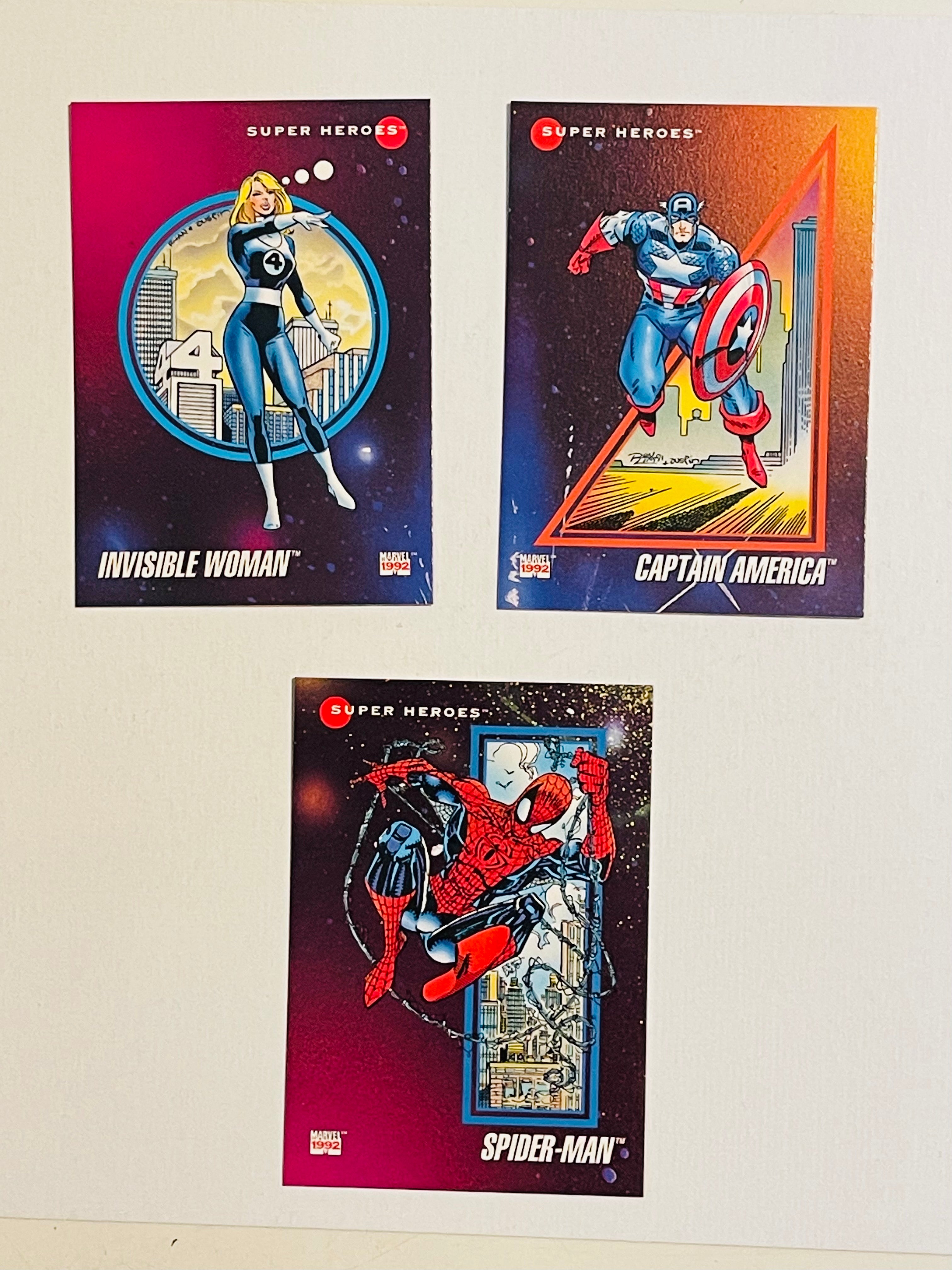 Marvel Universe series 1 rare 3 cards factory sealed preview set 1990