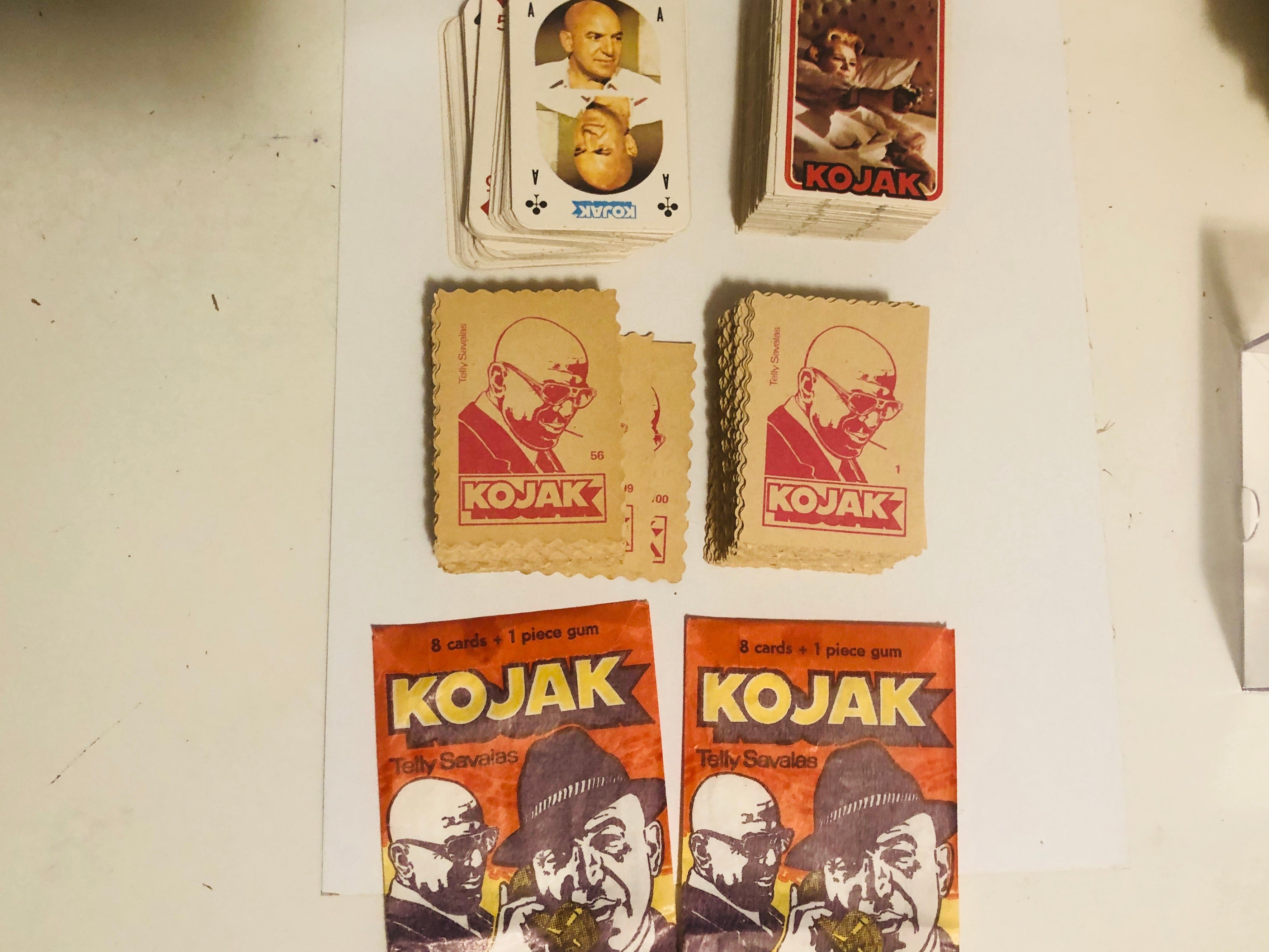 1975 Kojak cop tv show cards set and subsets