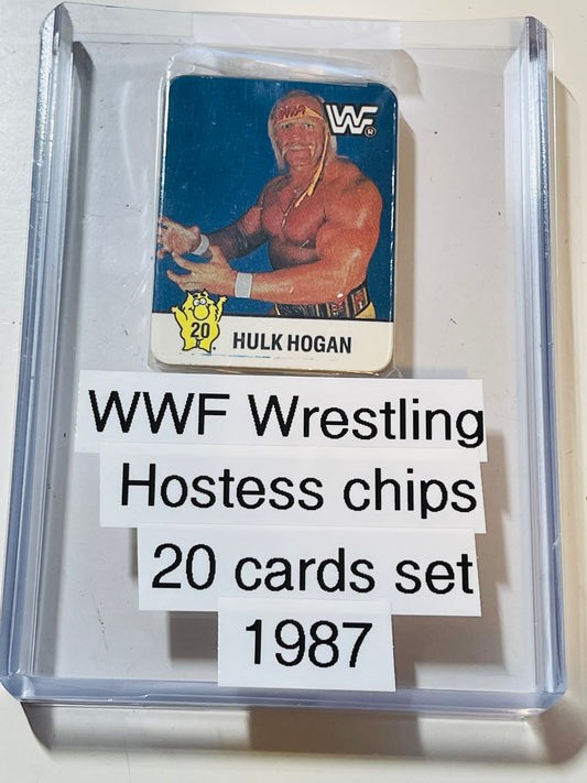 Wrestling Wreslemania Hostess Chips rare complete cards set 1987