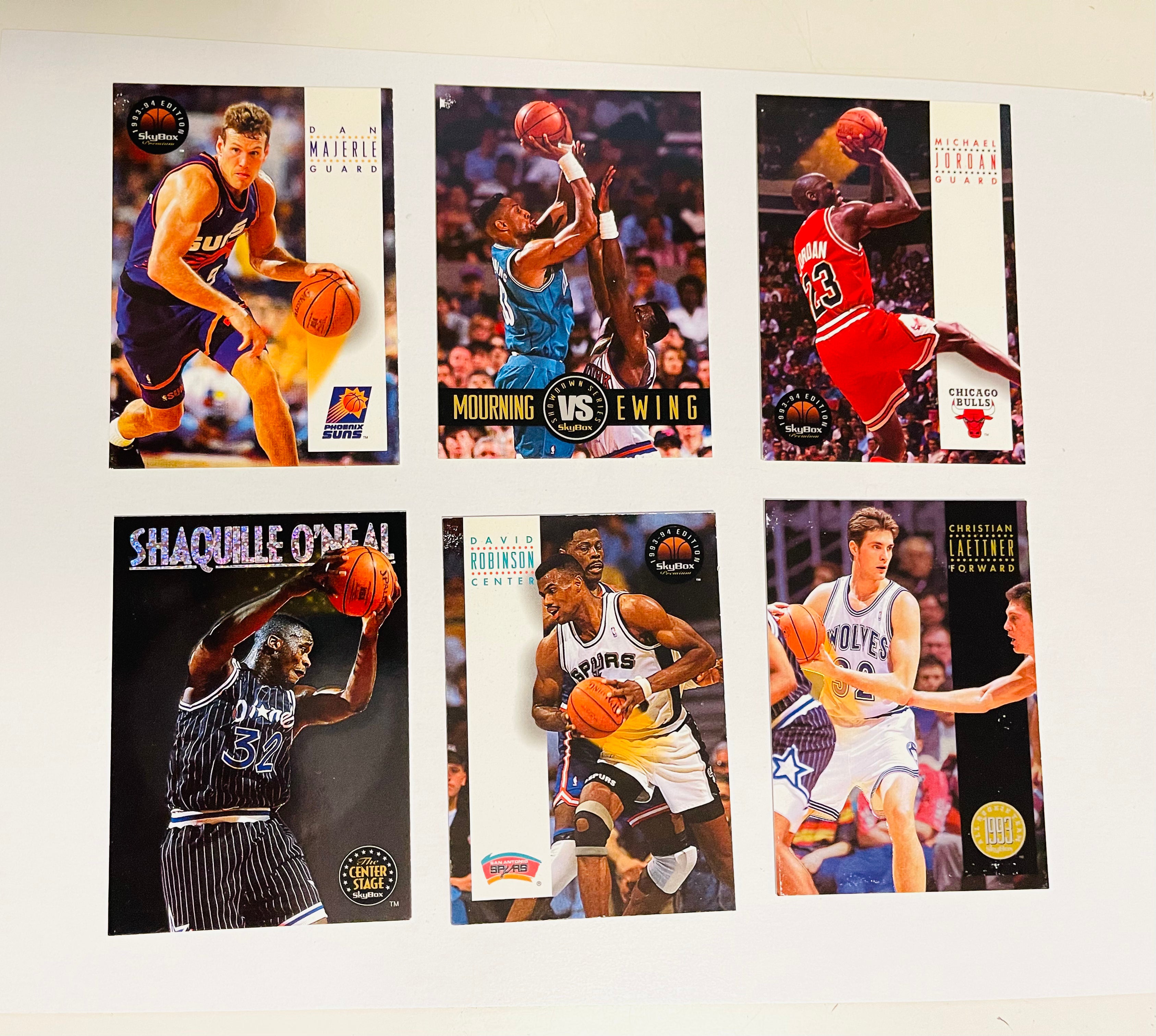 Skybox preview basketball cards set with Jordan and Shaq 1993