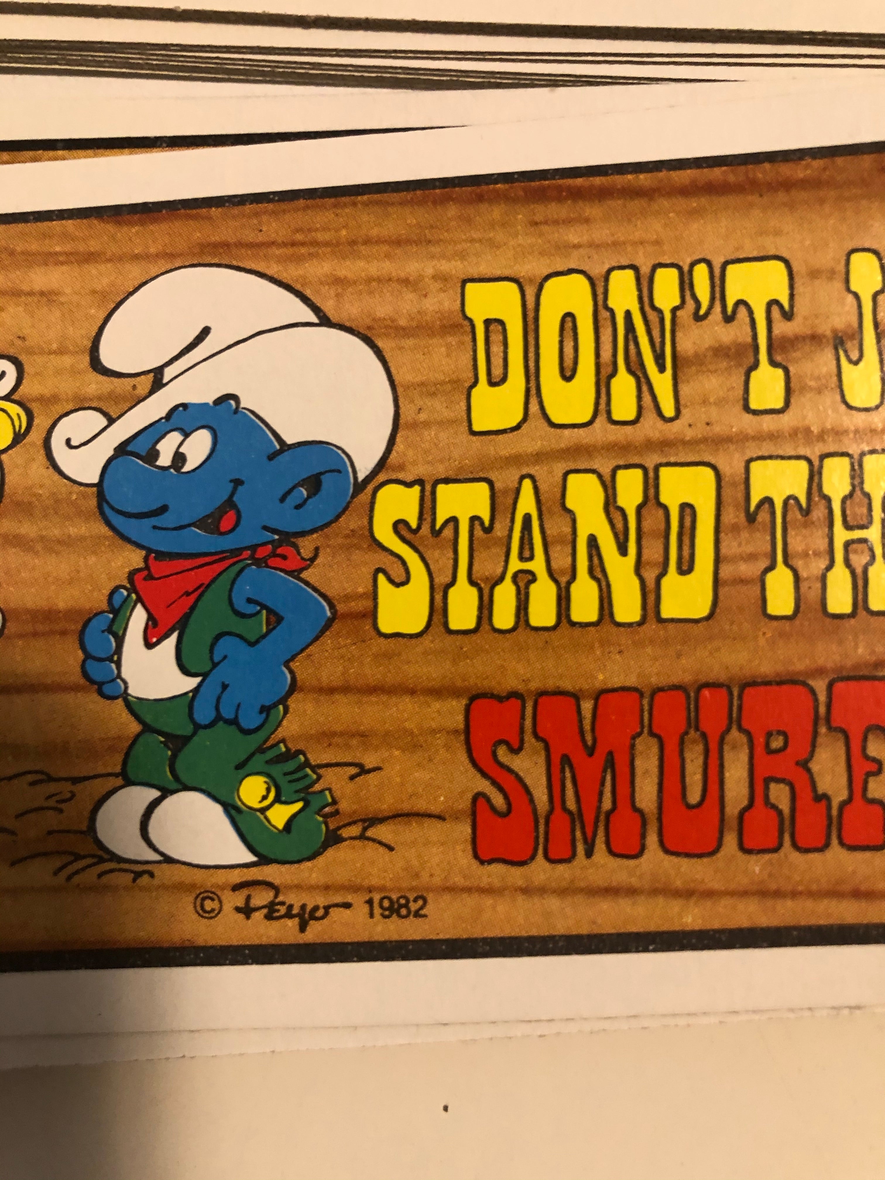 Smurf Supercards set from 1982
