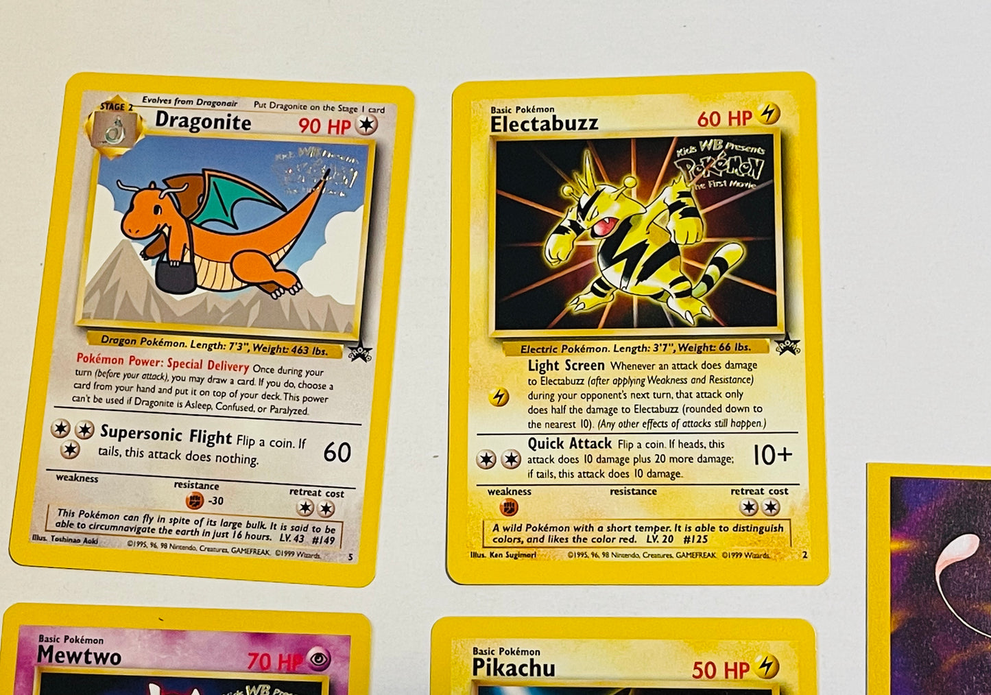 Pokémon rare 5 card limited issued movie cards set 1995