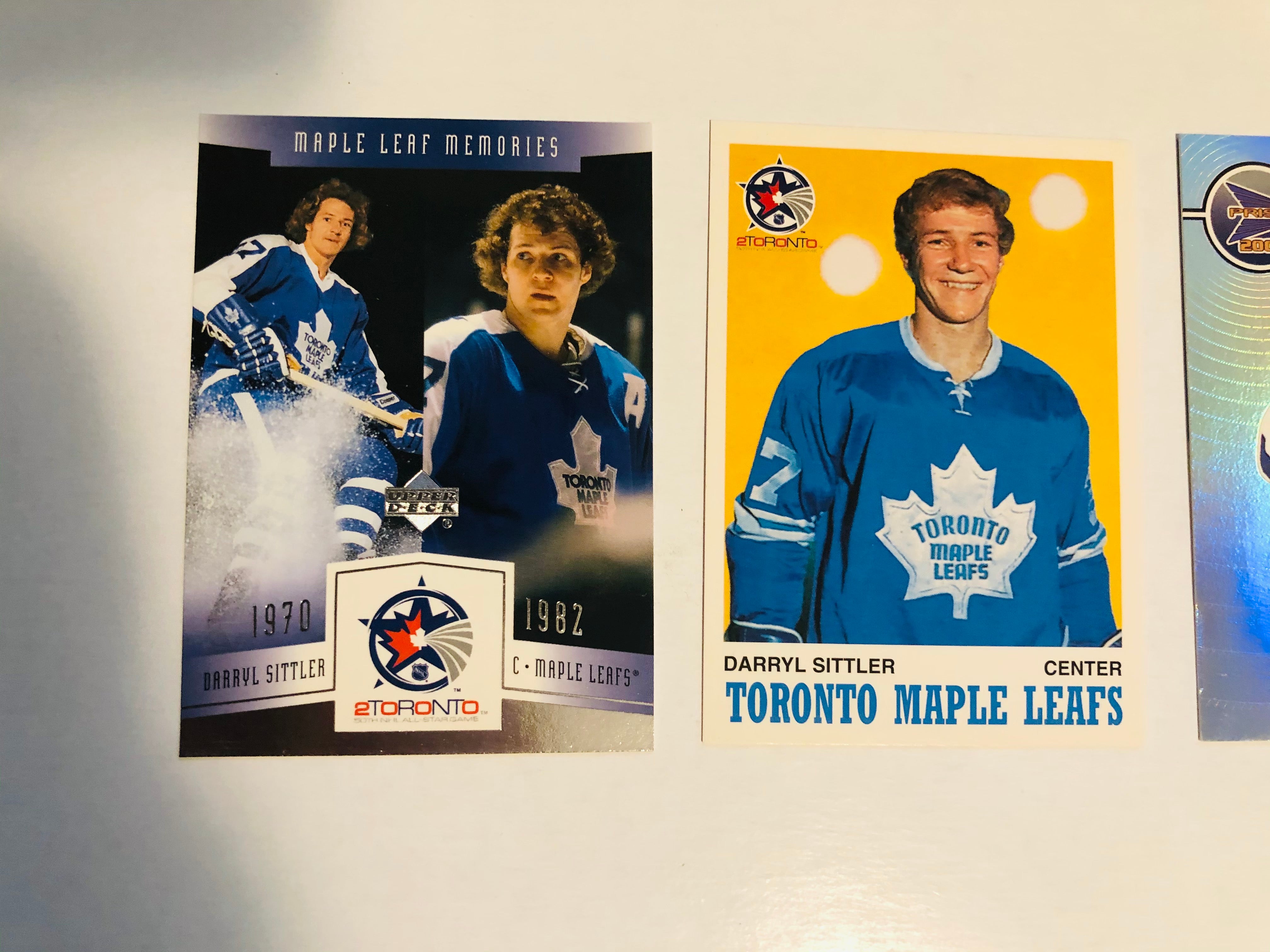 Darryl Sittler Toronto Maple Leafs 3 cards limited issue hockey cards set 2000