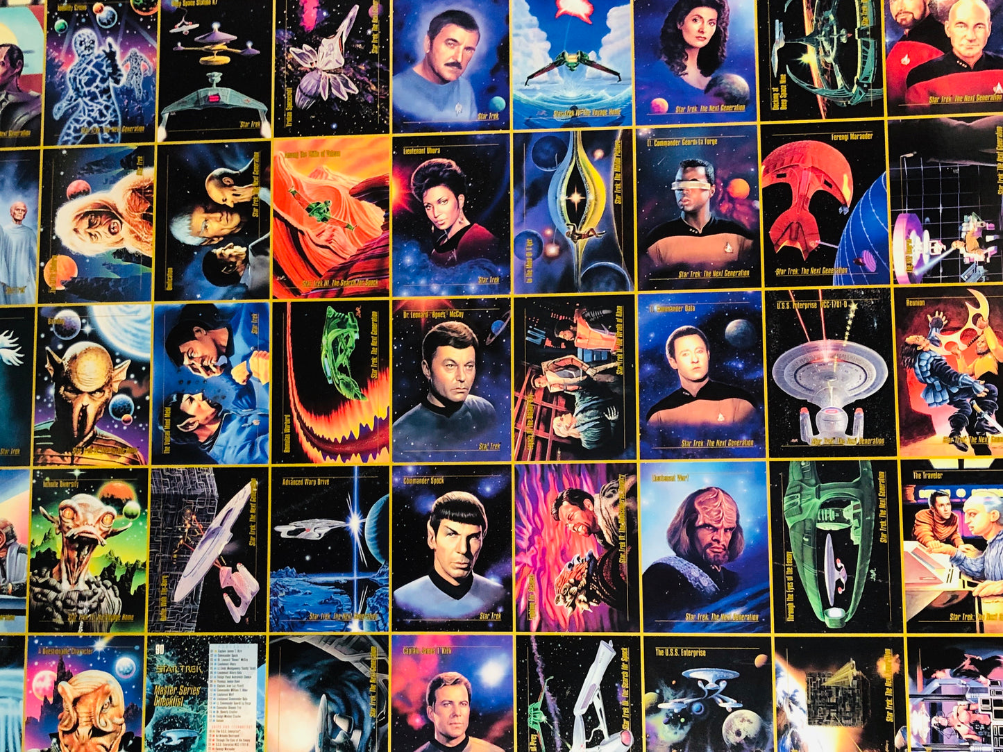 Star Trek Next Generations Masterpiece uncut card sheet 1990s