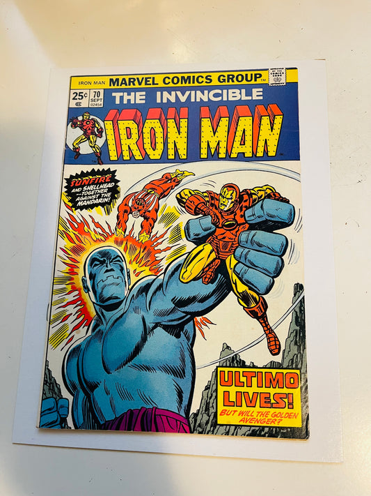 Iron Man #70 high grade VF condition comic book