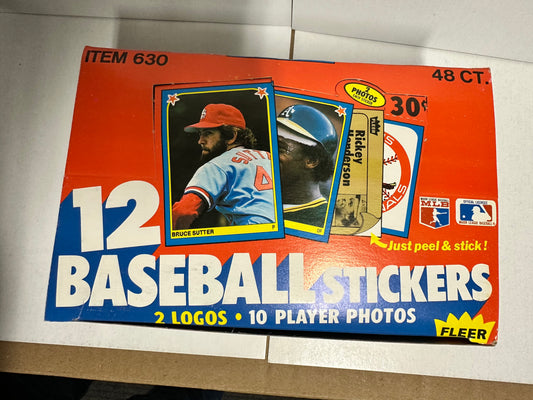 1983 Fleer baseball stickers 48 packs box