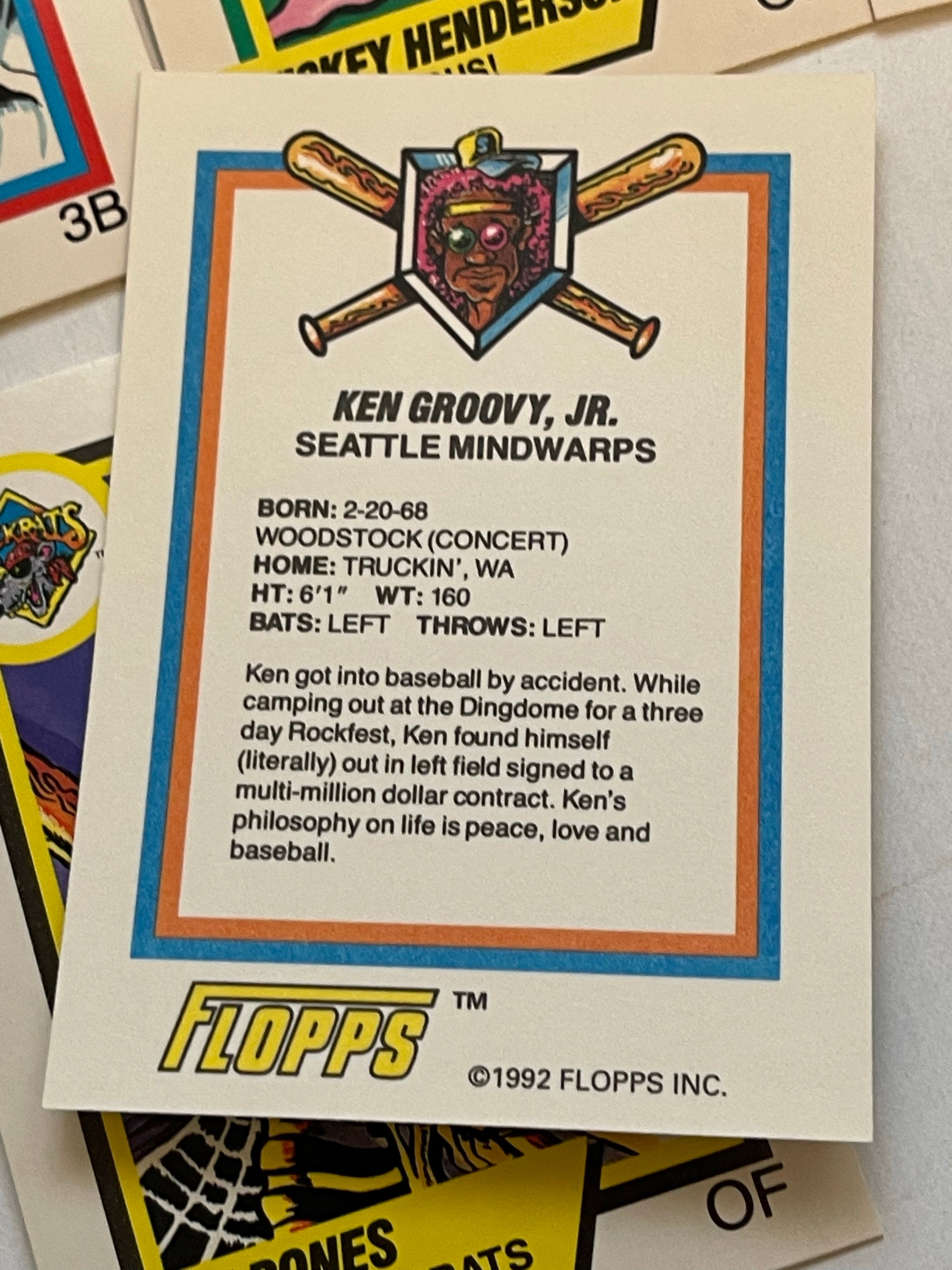 1992 Flopps baseball comic preview cards set