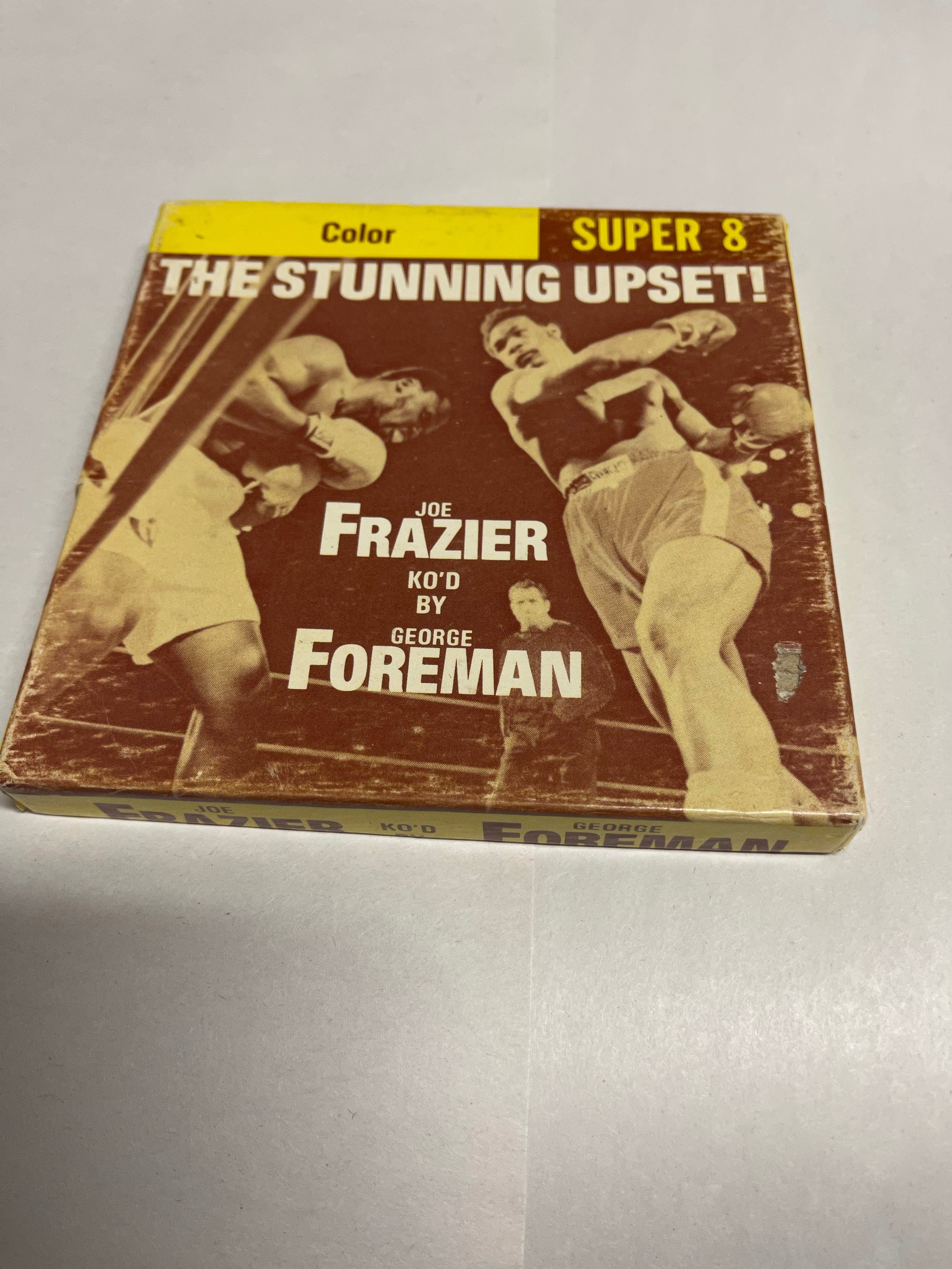 Joe Frazier vs George Foreman rare super 8 boxing match reel 1970s