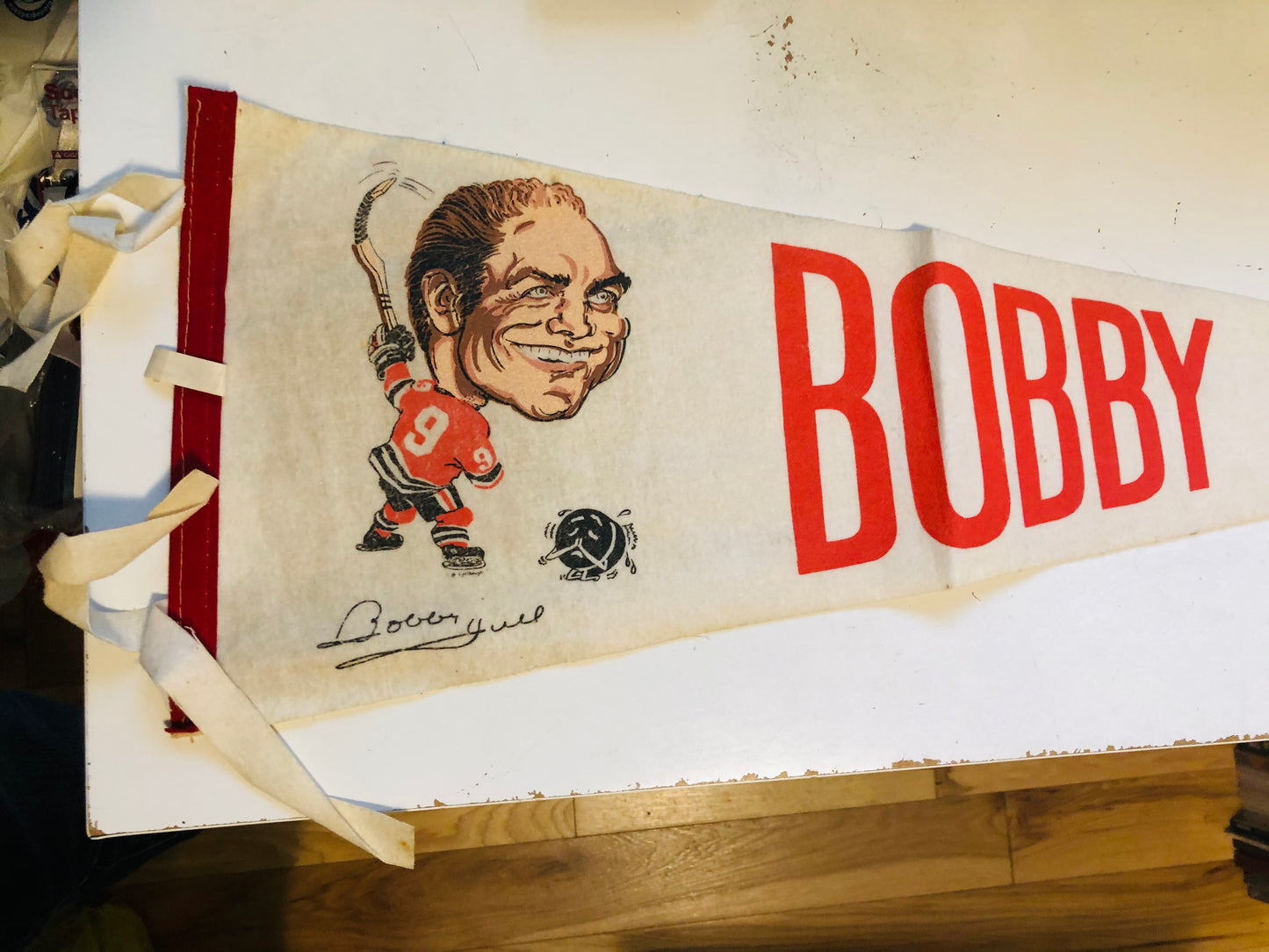 Bobby Hull hockey vintage pennant 1971