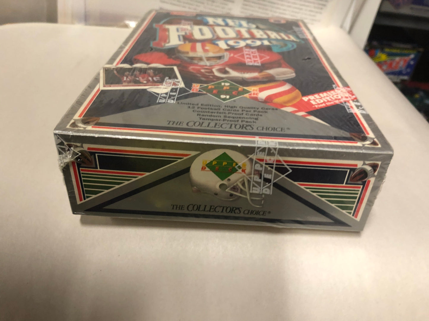 1991 Upper Deck Football cards first year 36 packs box