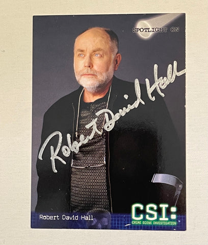 CSI Robert David Hall signed card w/ COA