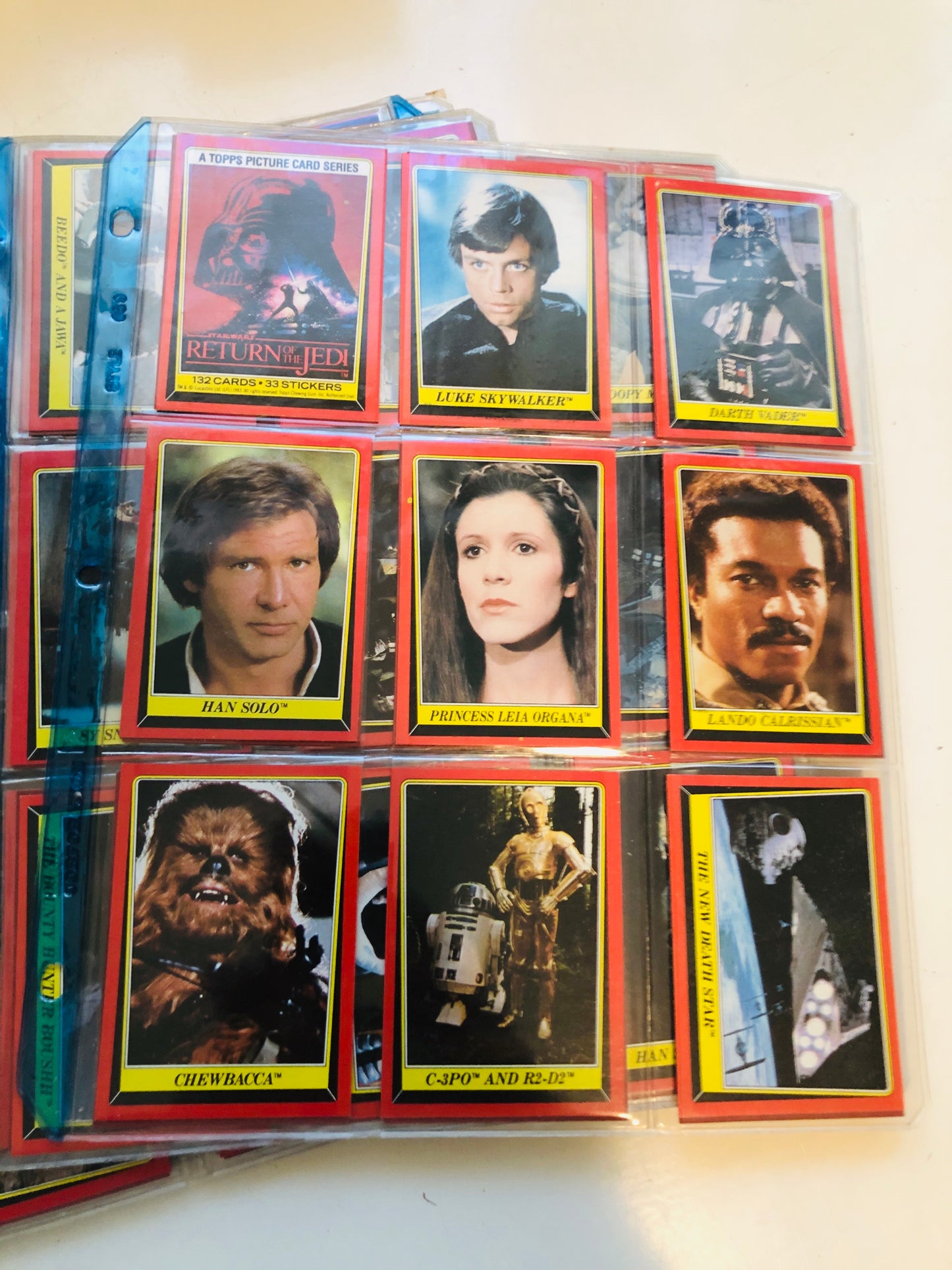 Star Wars Return of the Jedi cards series 1 and stickers set 1983