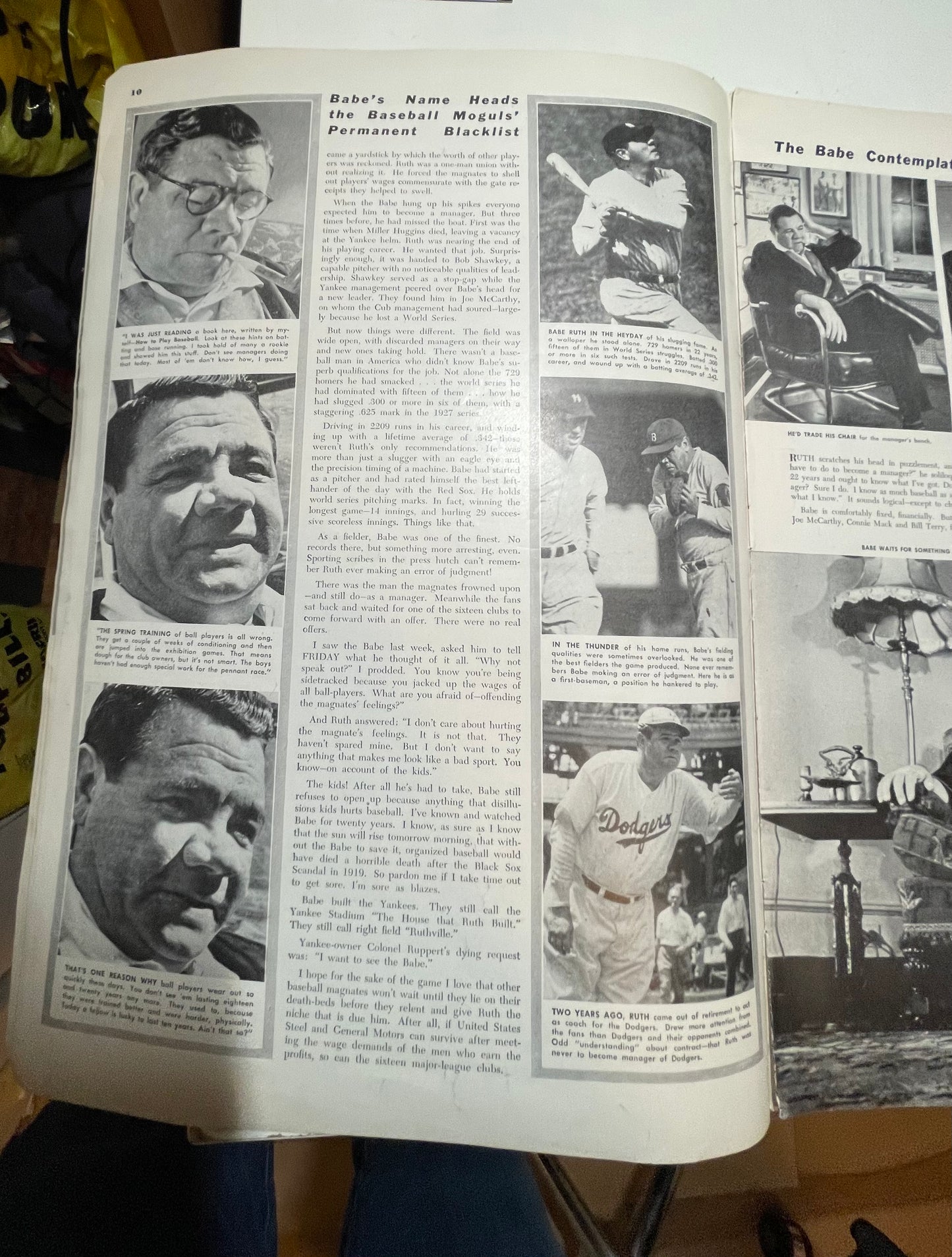 Babe Ruth baseball legend rare Friday magazine 1941