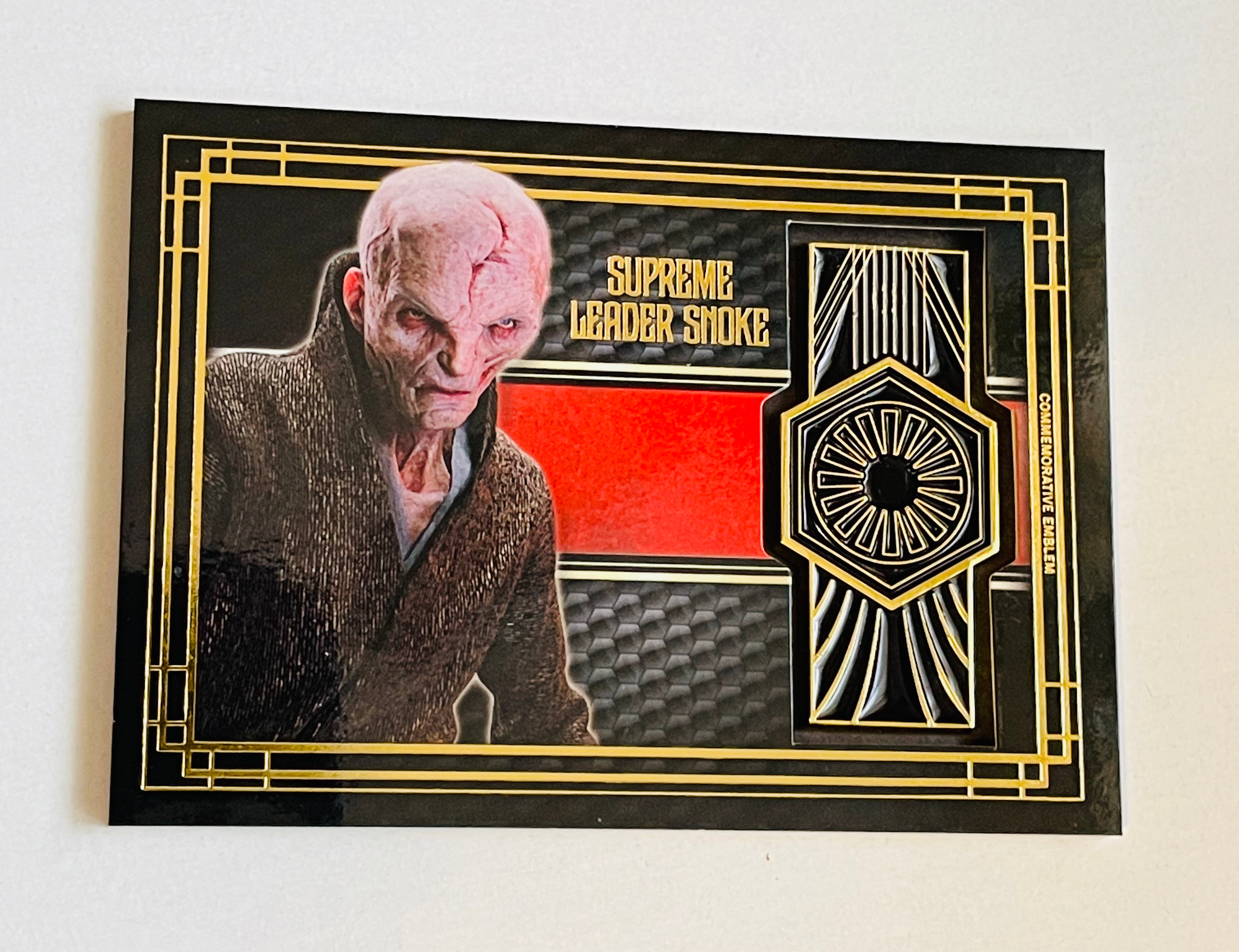 Star Wars Supreme Leader Snoke memorabilia insert card