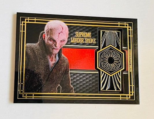 Star Wars Supreme Leader Snoke memorabilia insert card