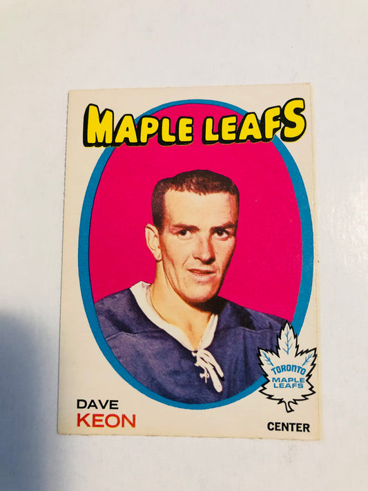 Dave Keon Toronto Maple Leafs opc hockey card 1971