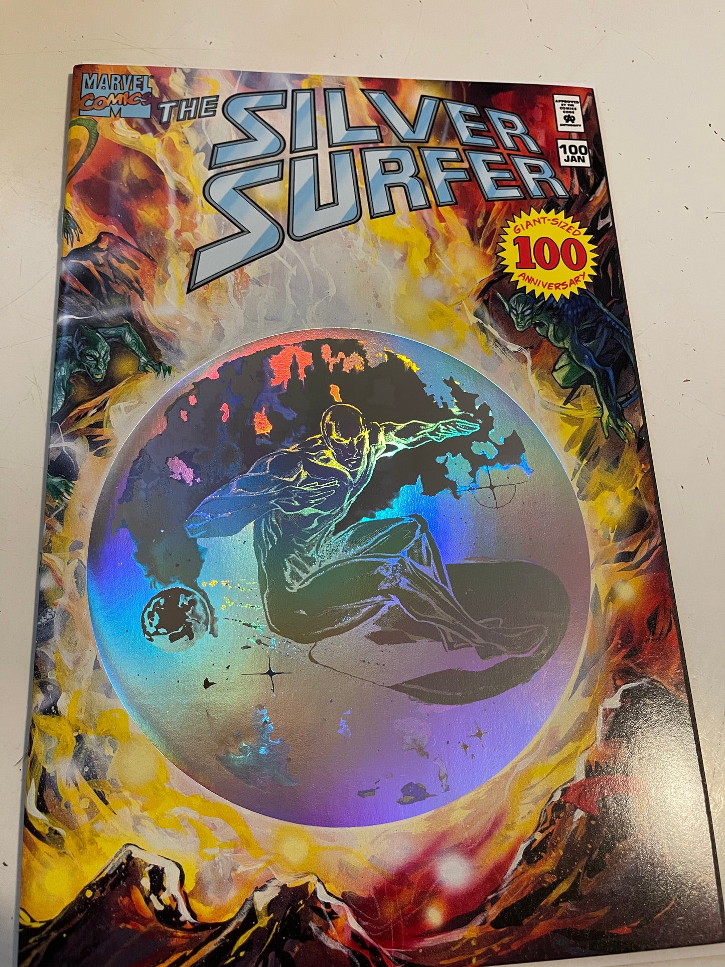 Silver Surfer #100 Hologram cover high grade comic book