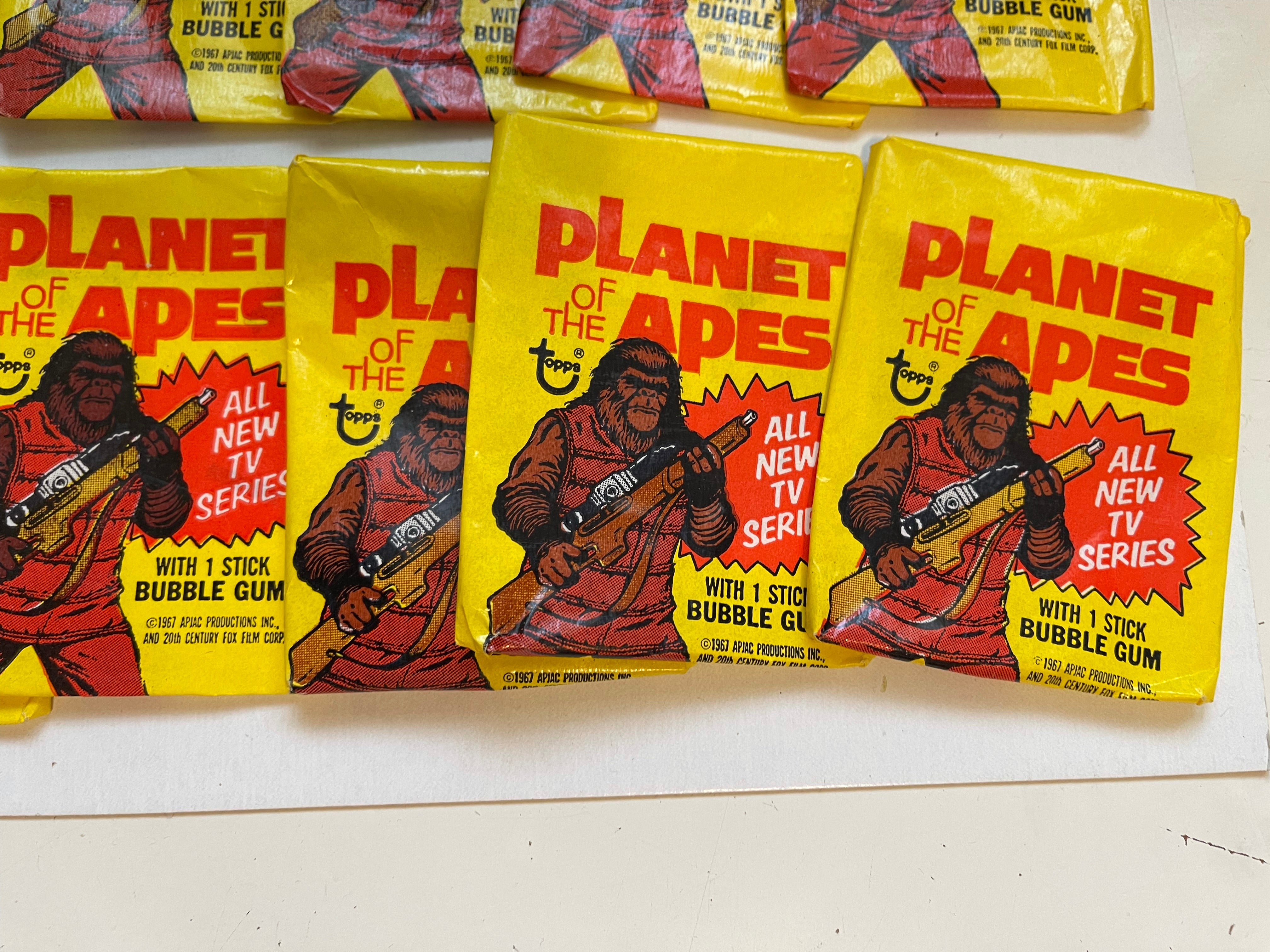 Planet of the Apes 10 wrappers lot deal 1974