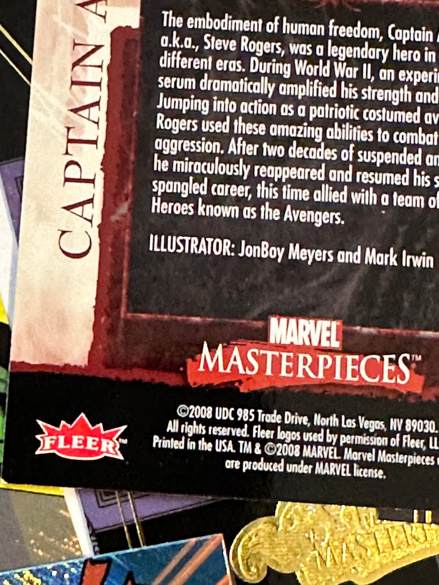 Marvel Masterpieces 8 series A insert cards lot deal 2008