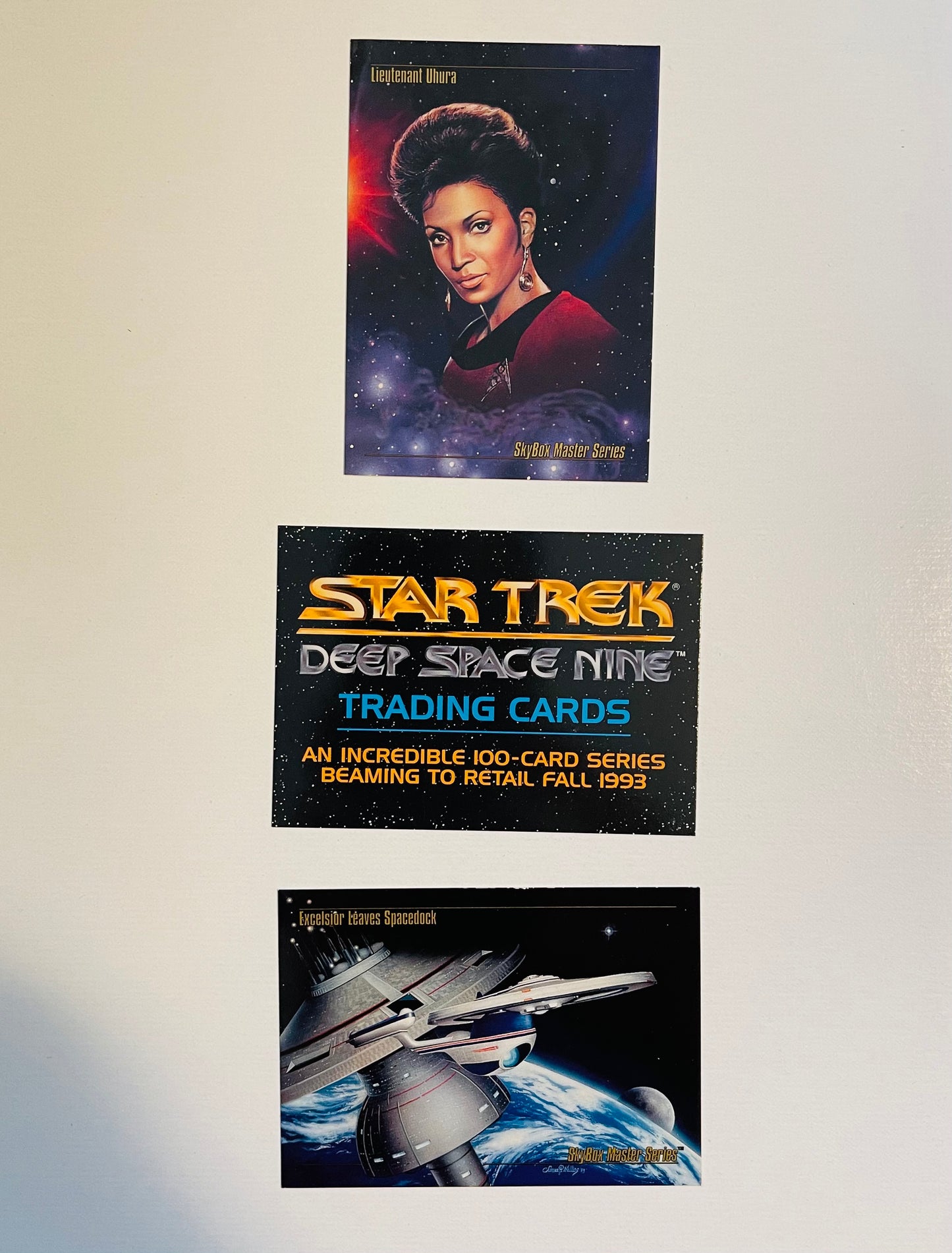 Star Trek Skybox 3 rare cards promo set 1993