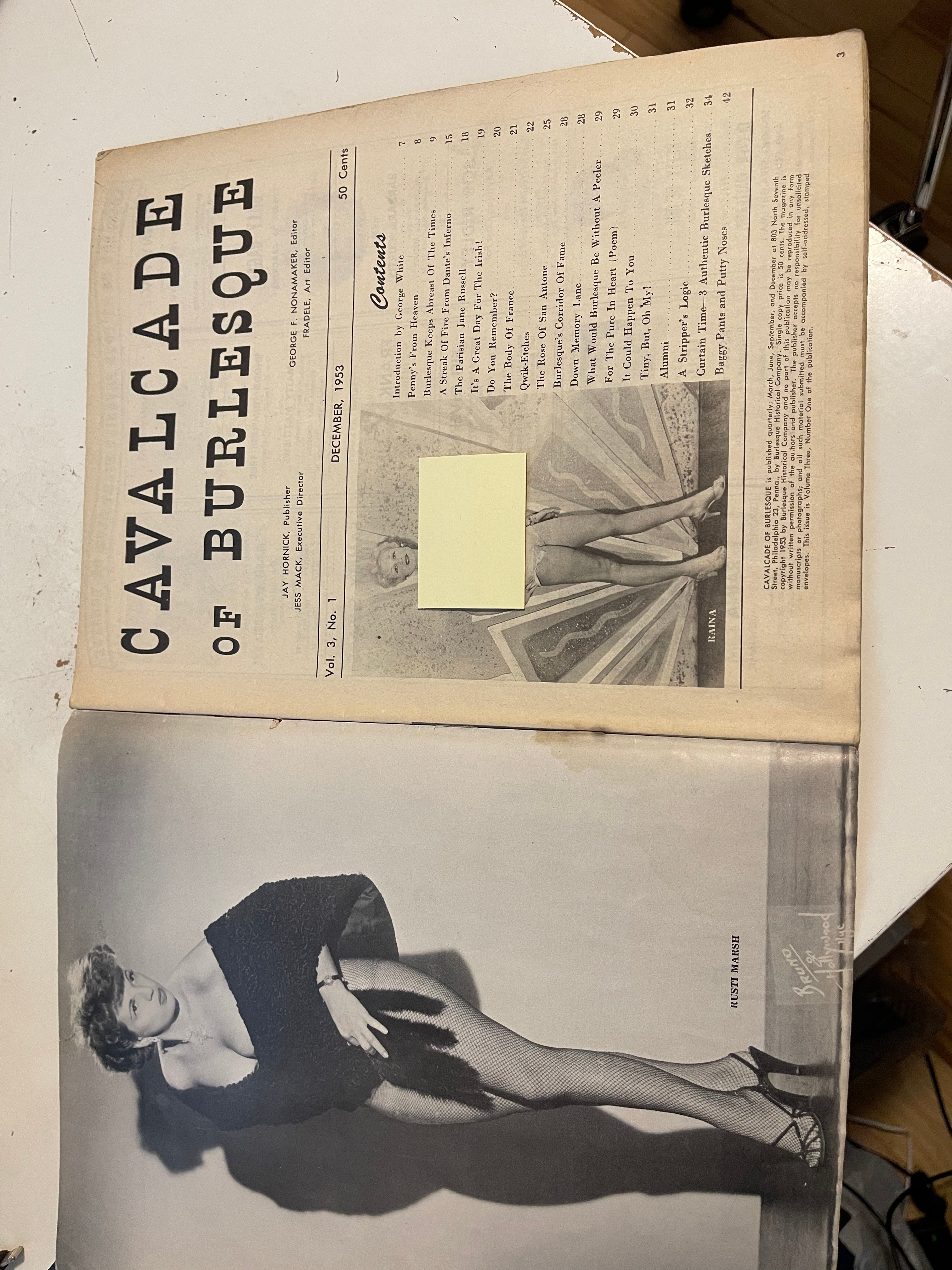 Cavalcade of Burlesque rare magazine 1953