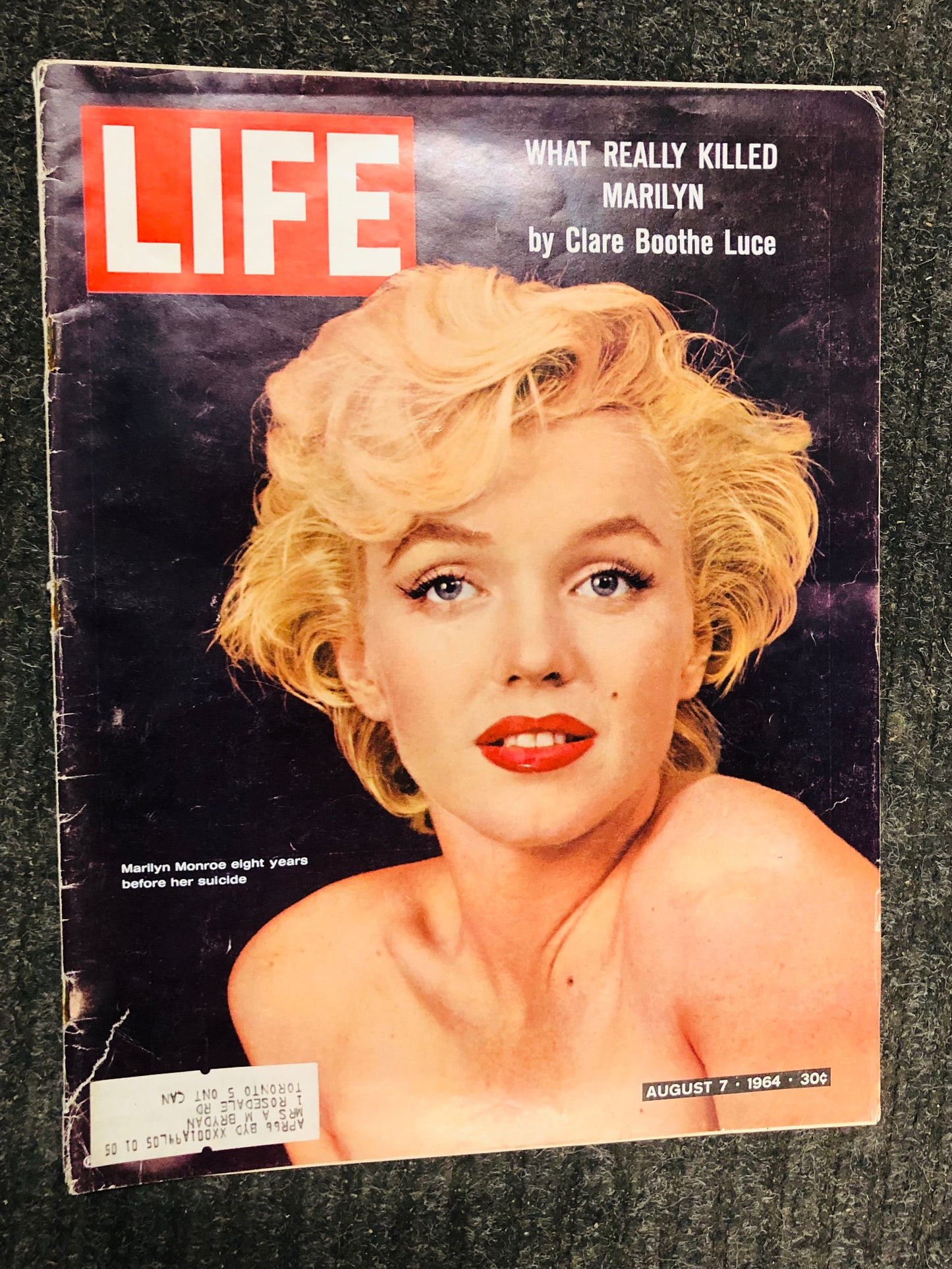 Marilyn Munroe rare Life magazine 1964