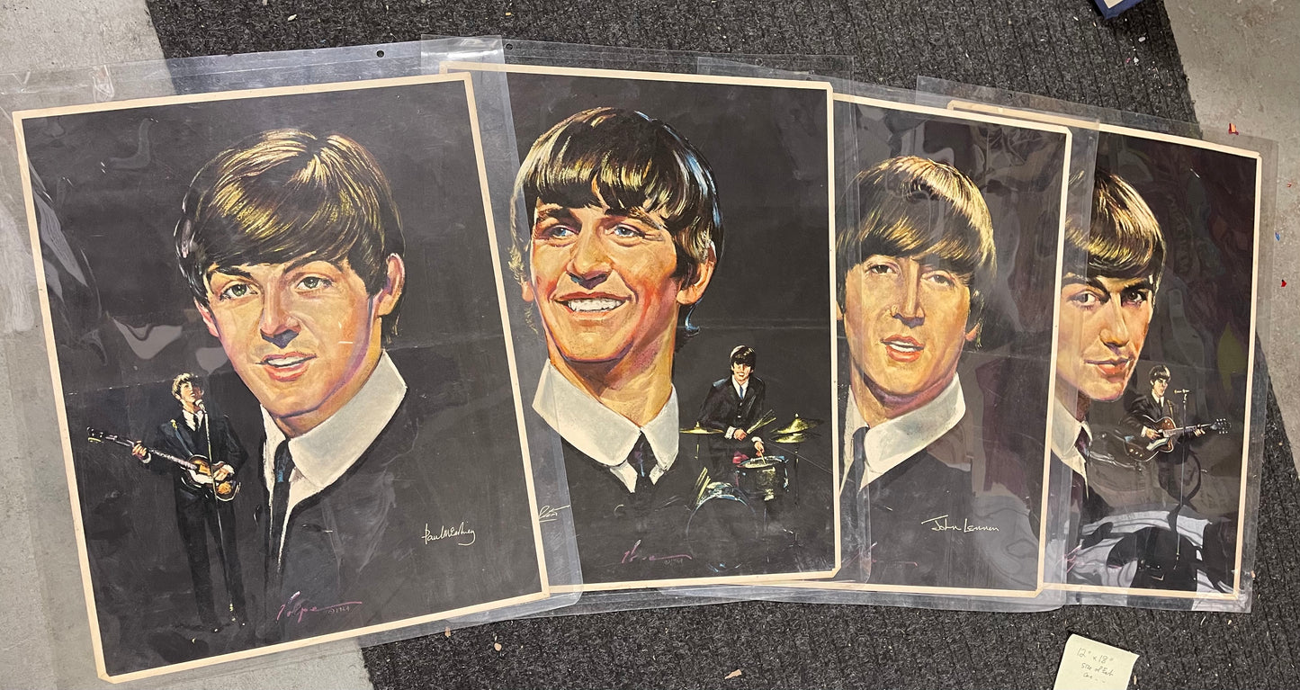 Beatles very rare original 4 large posters set from 1960s