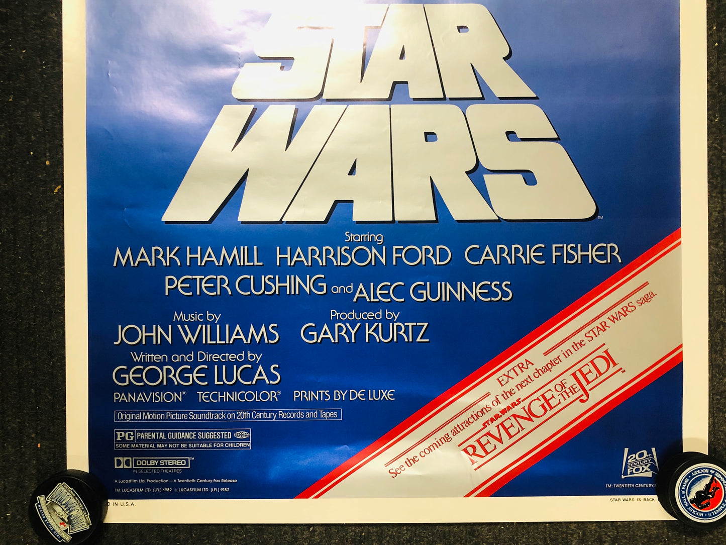 Star Wars movie rerelease original poster with Revenge of the Jedi rare preview