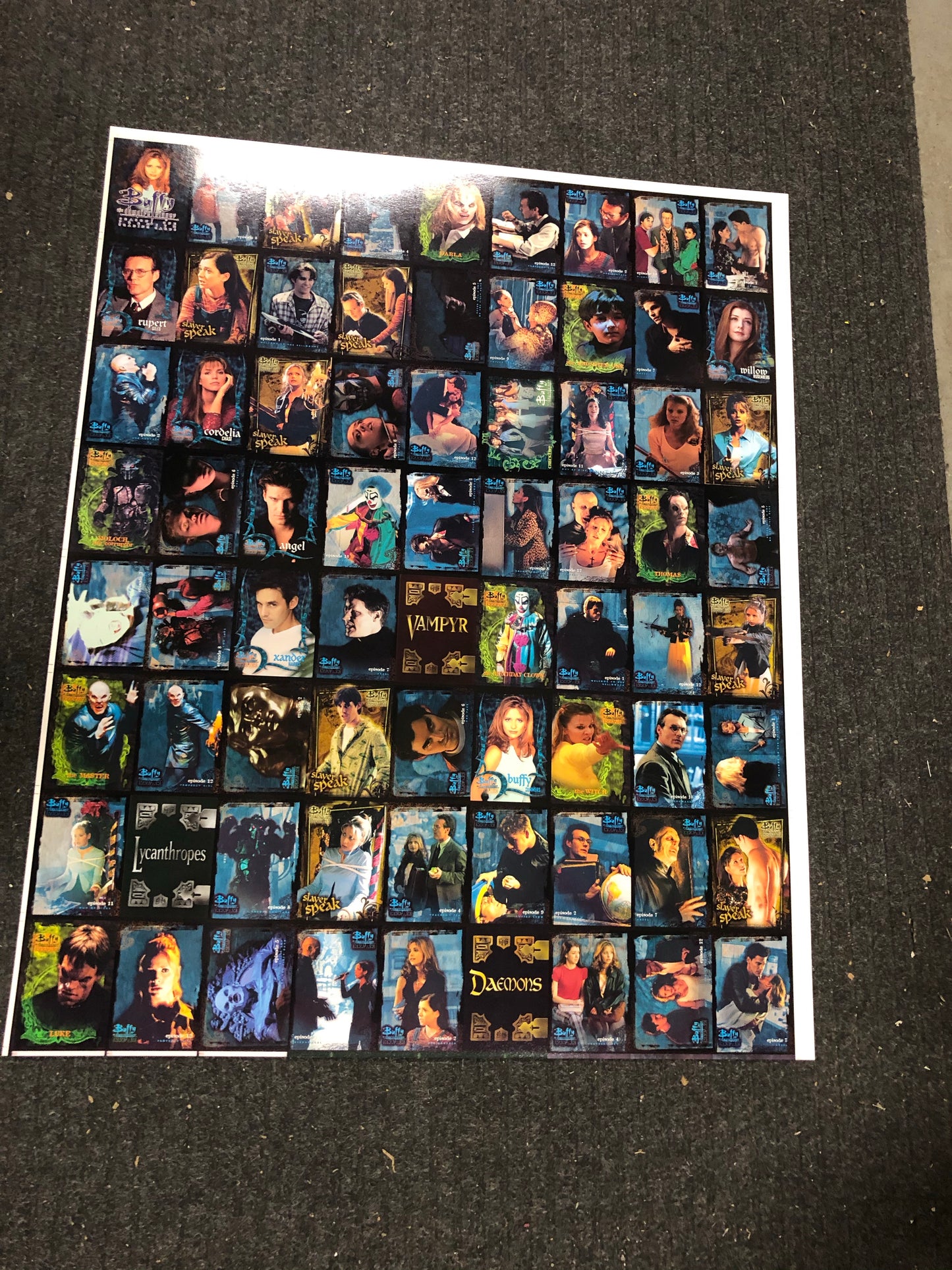 Buffy the Vampire Slayer series 1 uncut card sheet set 1990