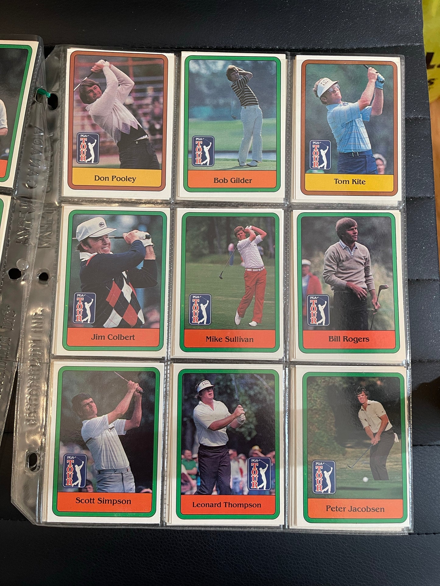 PGA Golf rare high grade first series complete cards set in pages 1981