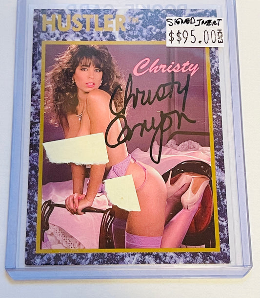 Christy Canyon Adult star rare Hustler autograph insert card 5/500