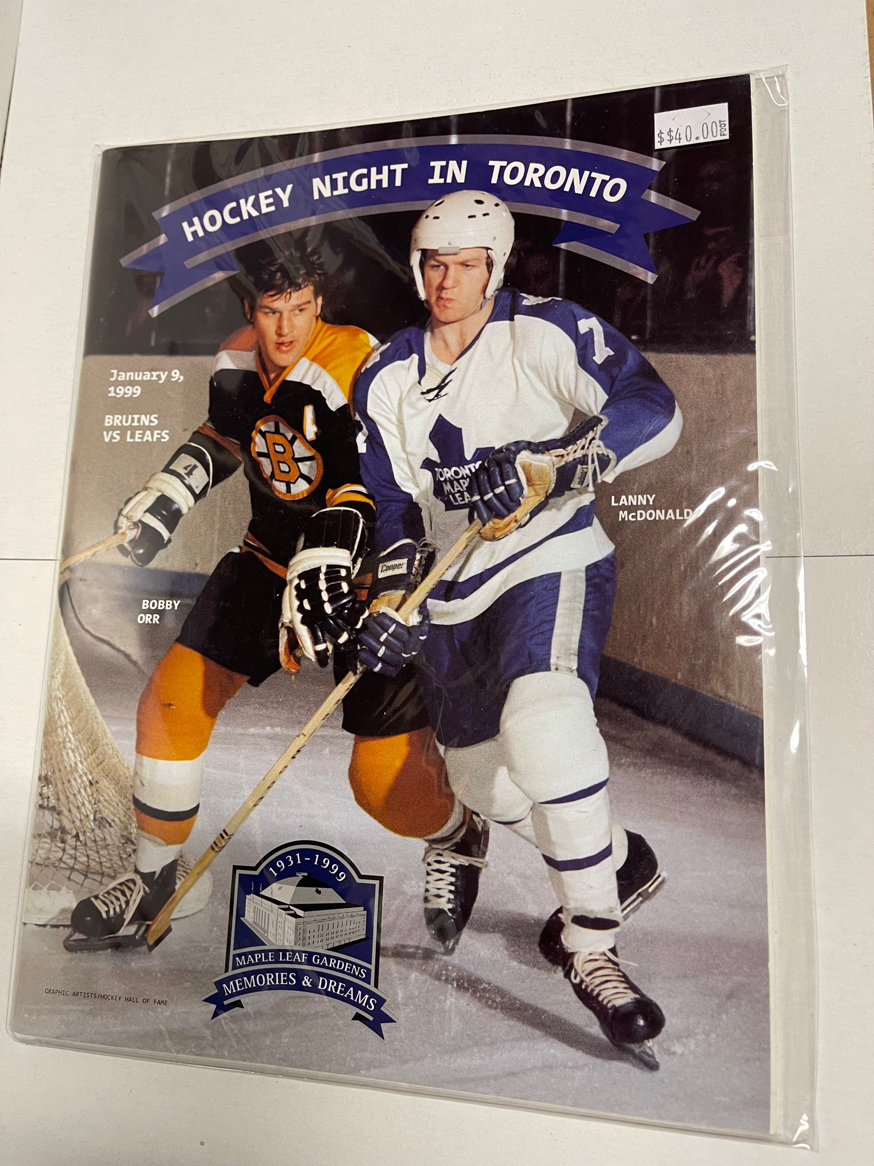 Maple Leaf Gardens hockey game program 1999