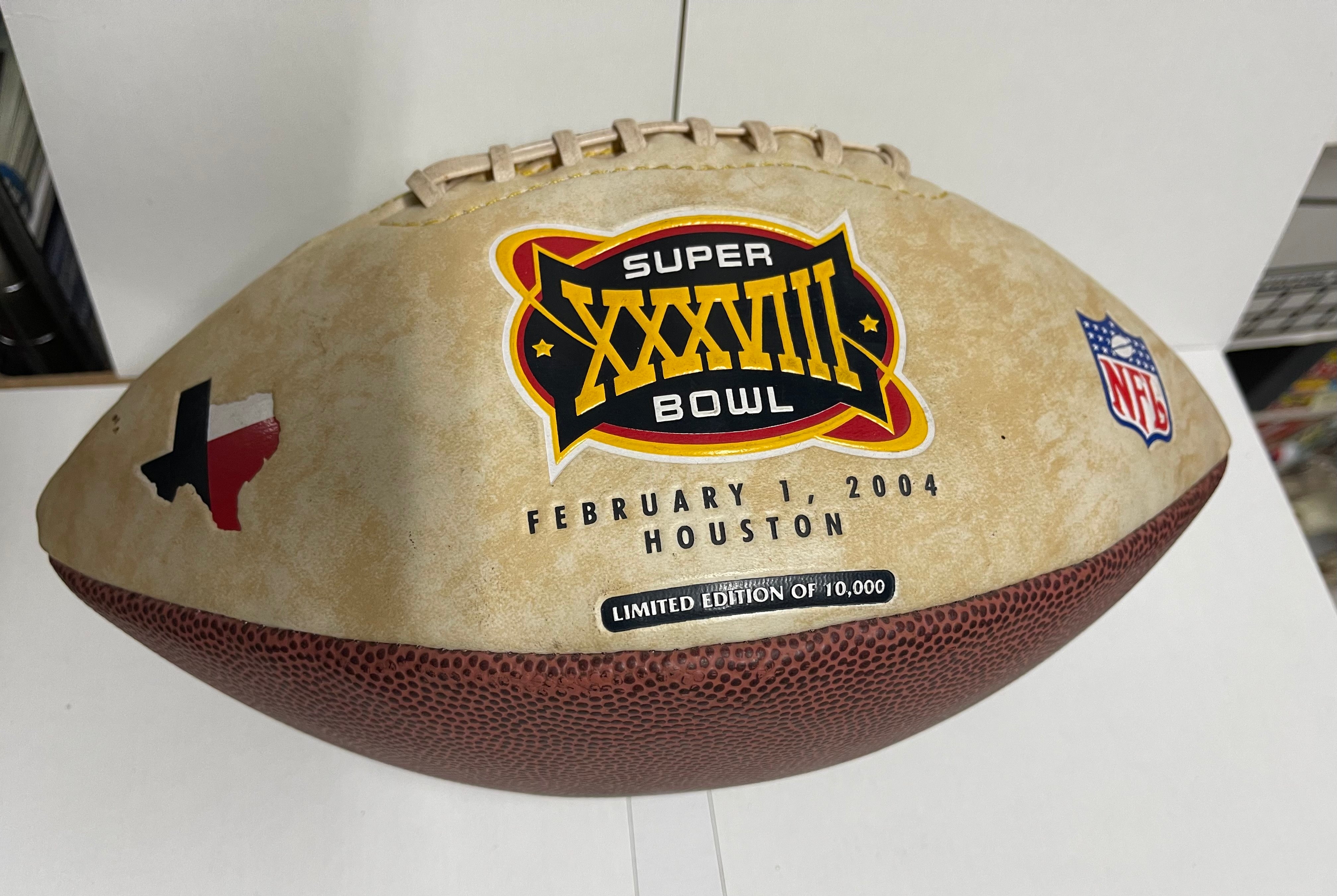 Super Bowl commerative football 2004