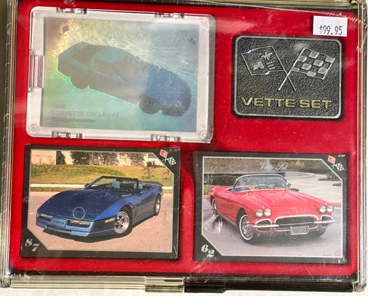 Vette Set rare factory sealed cards Corvette set with rare hologram card 1991