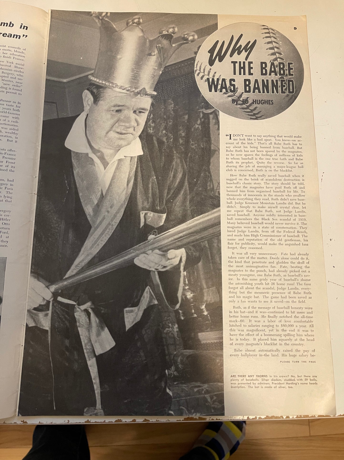 Babe Ruth baseball legend rare Friday magazine 1941