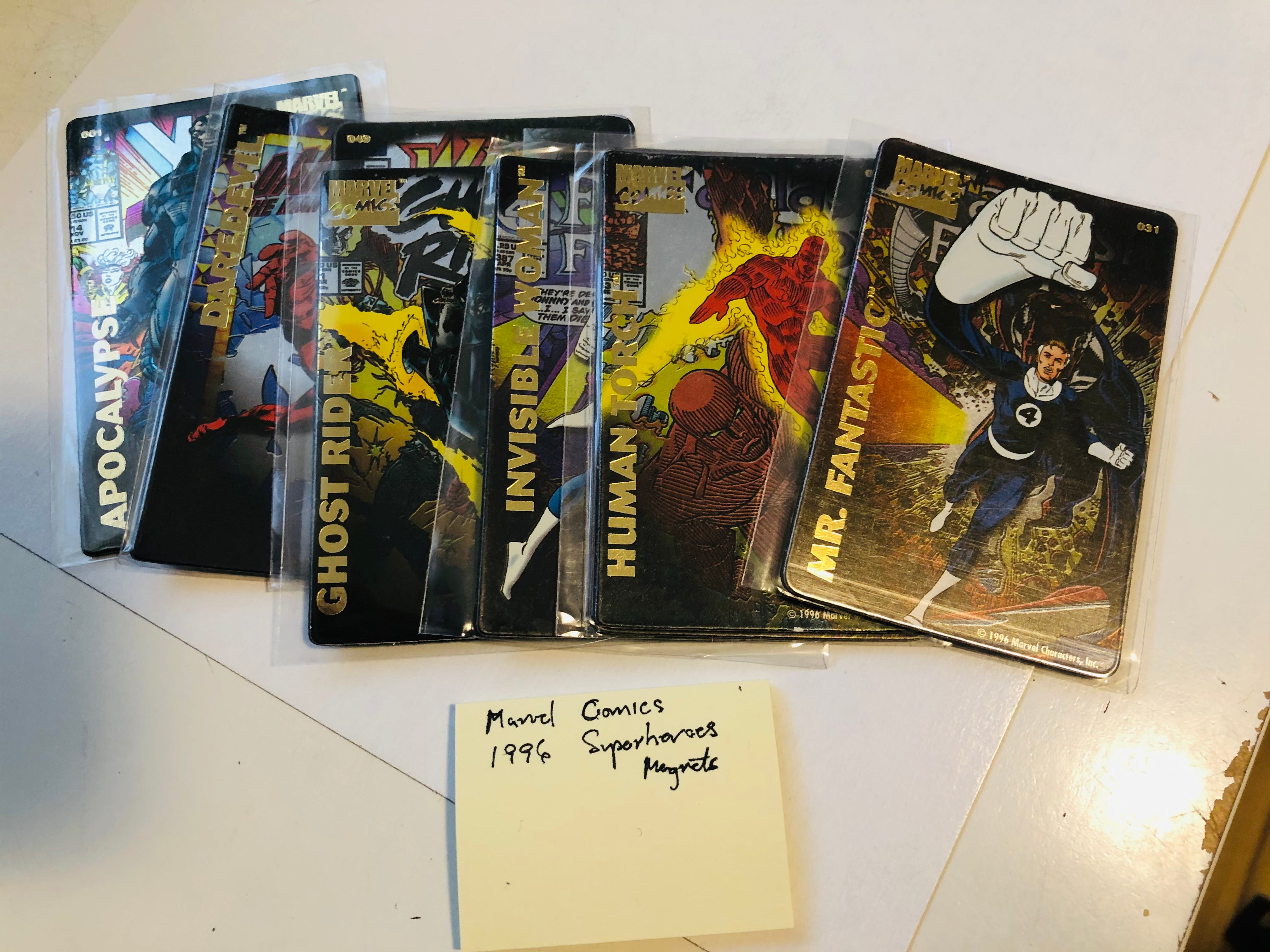 Marvel superheroes magnet 9 cards lot deal 1996
