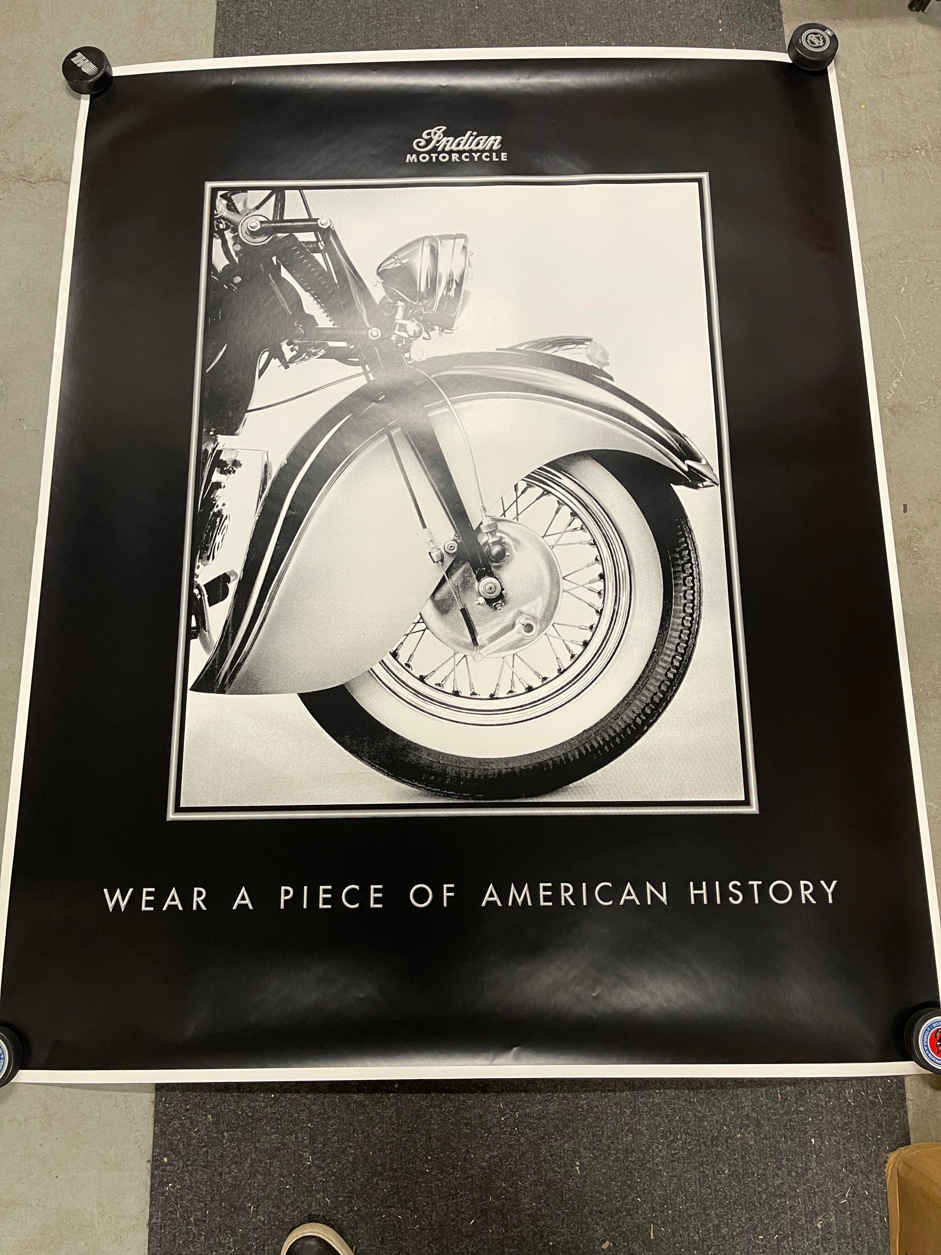 Indian Motorcycle large vintage custom 48x60 limited issue ad poster