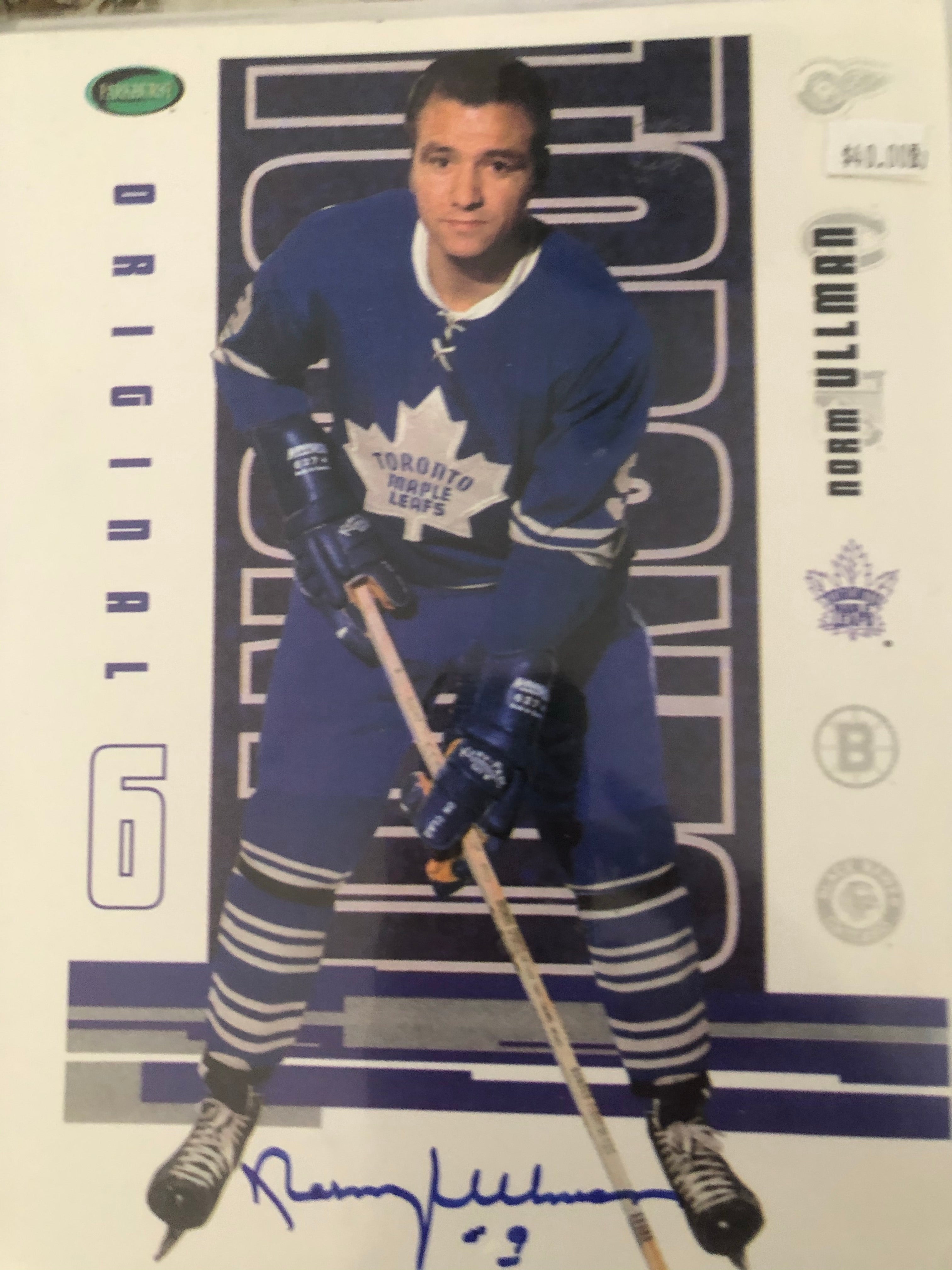 Toronto Maple Leafs Norm Ullman signed photo with COA